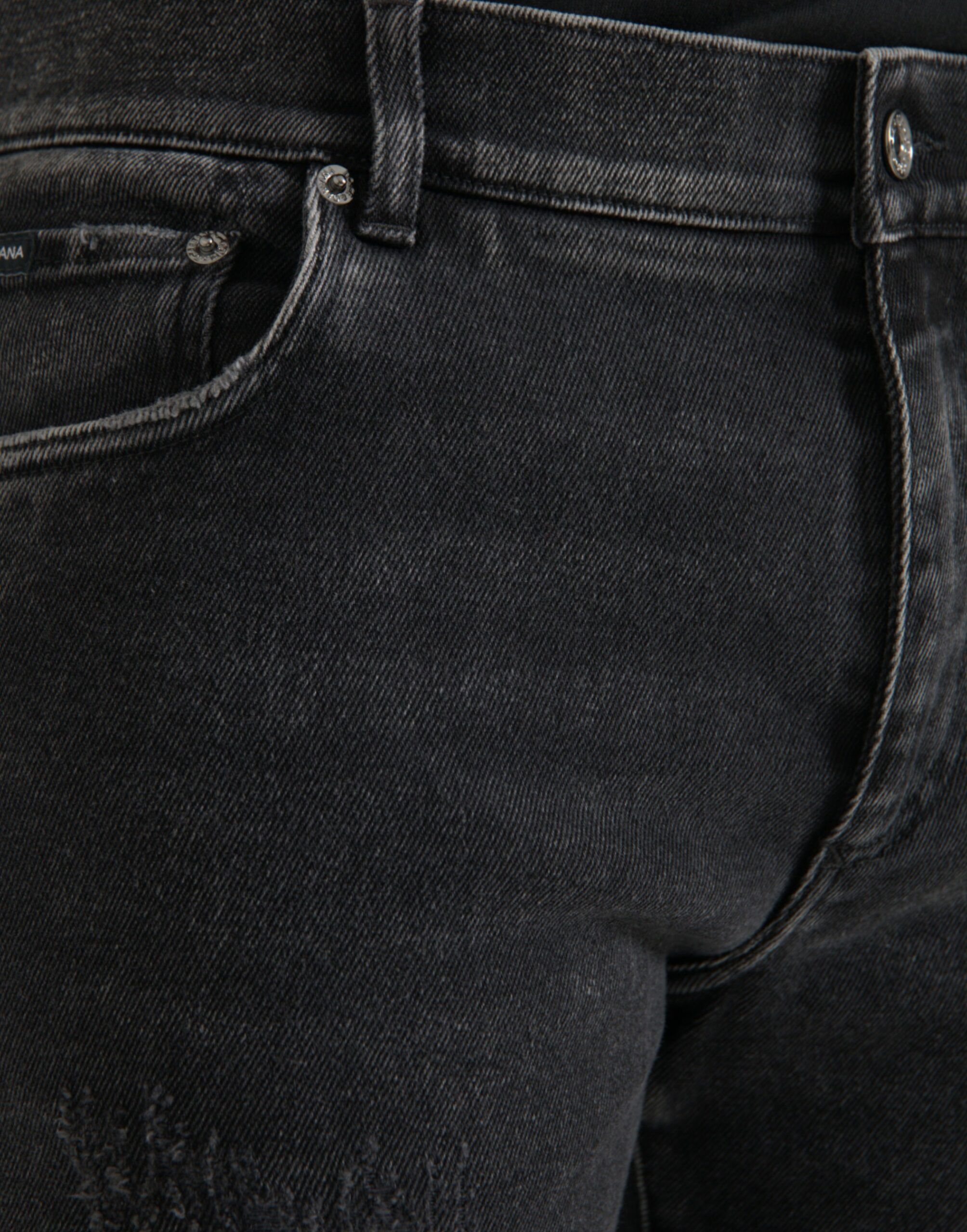 Cotton Stretch Skinny Denim Logo Men's Jeans - Dolce & Gabbana - Modalova