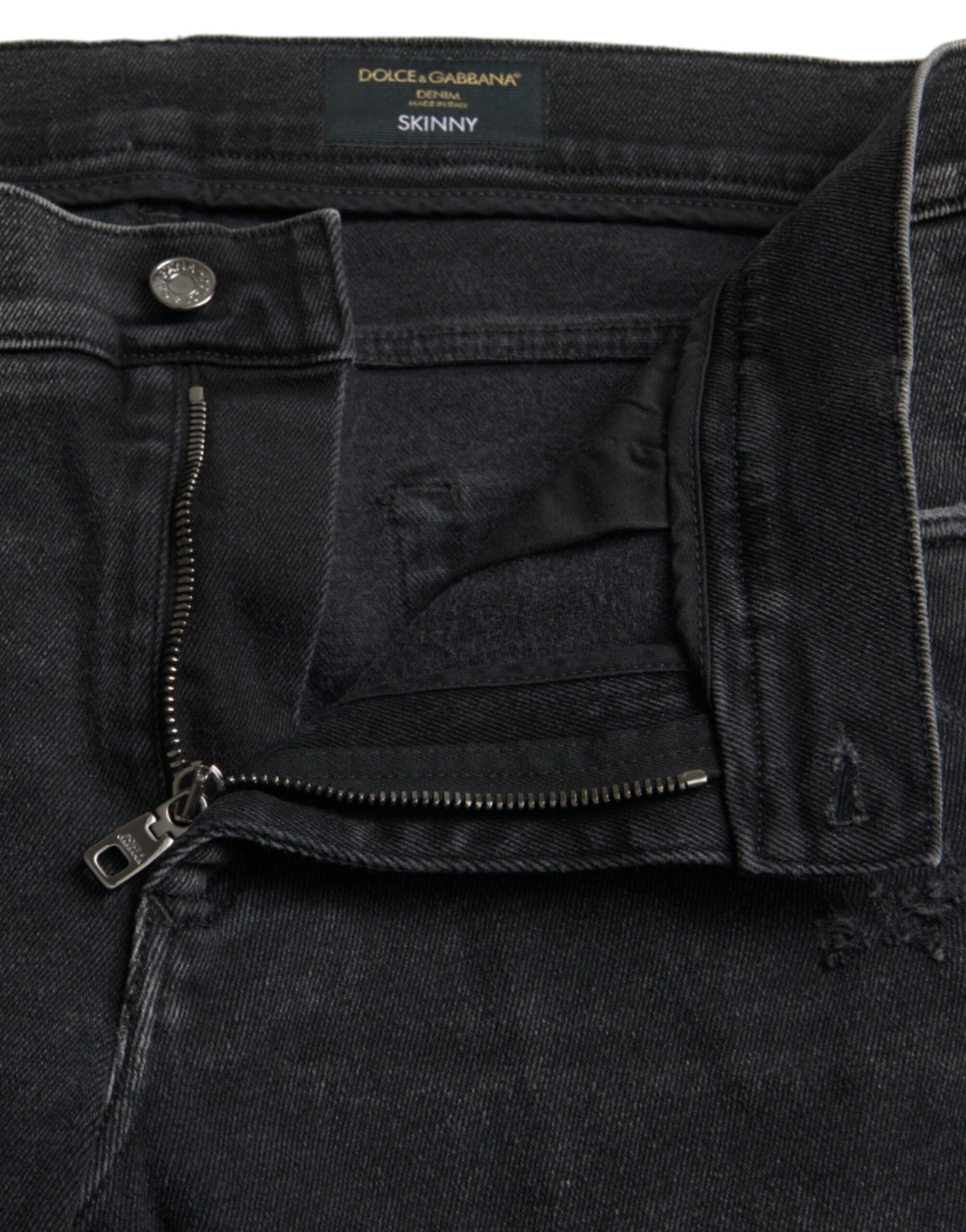 Cotton Stretch Skinny Denim Logo Men's Jeans - Dolce & Gabbana - Modalova