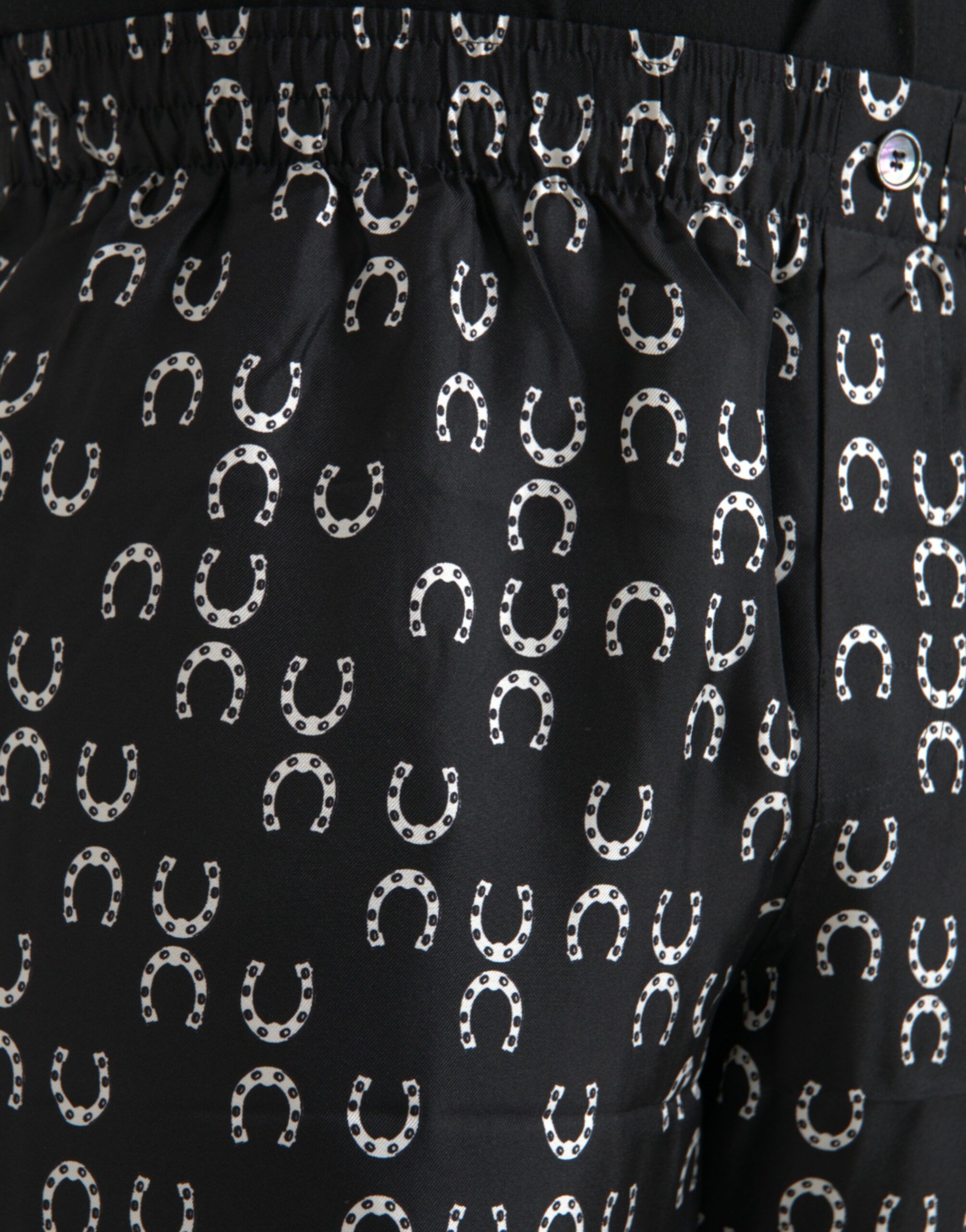Horseshoe Print Silk Men's Pants - Dolce & Gabbana - Modalova