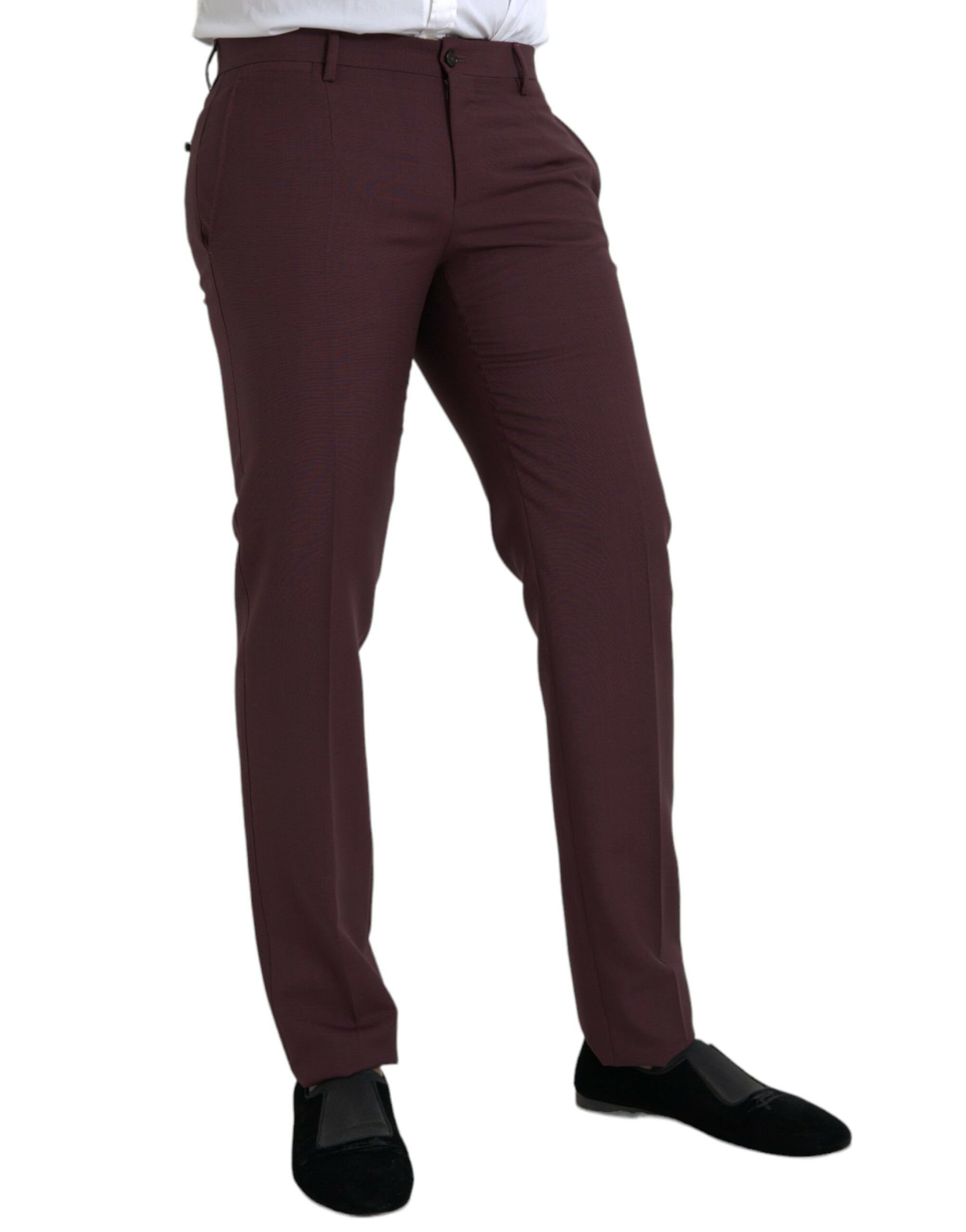 Wool Men Slim Fit Dress Men's Pants - Dolce & Gabbana - Modalova