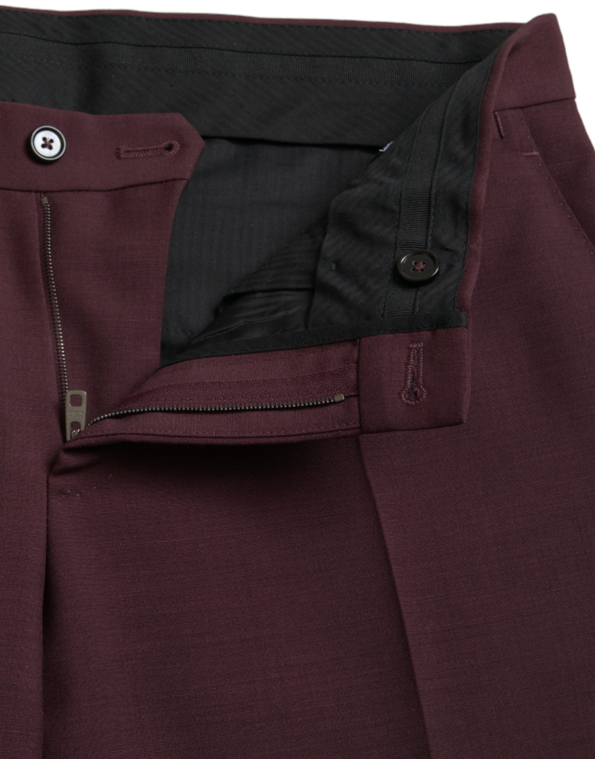 Wool Men Slim Fit Dress Men's Pants - Dolce & Gabbana - Modalova