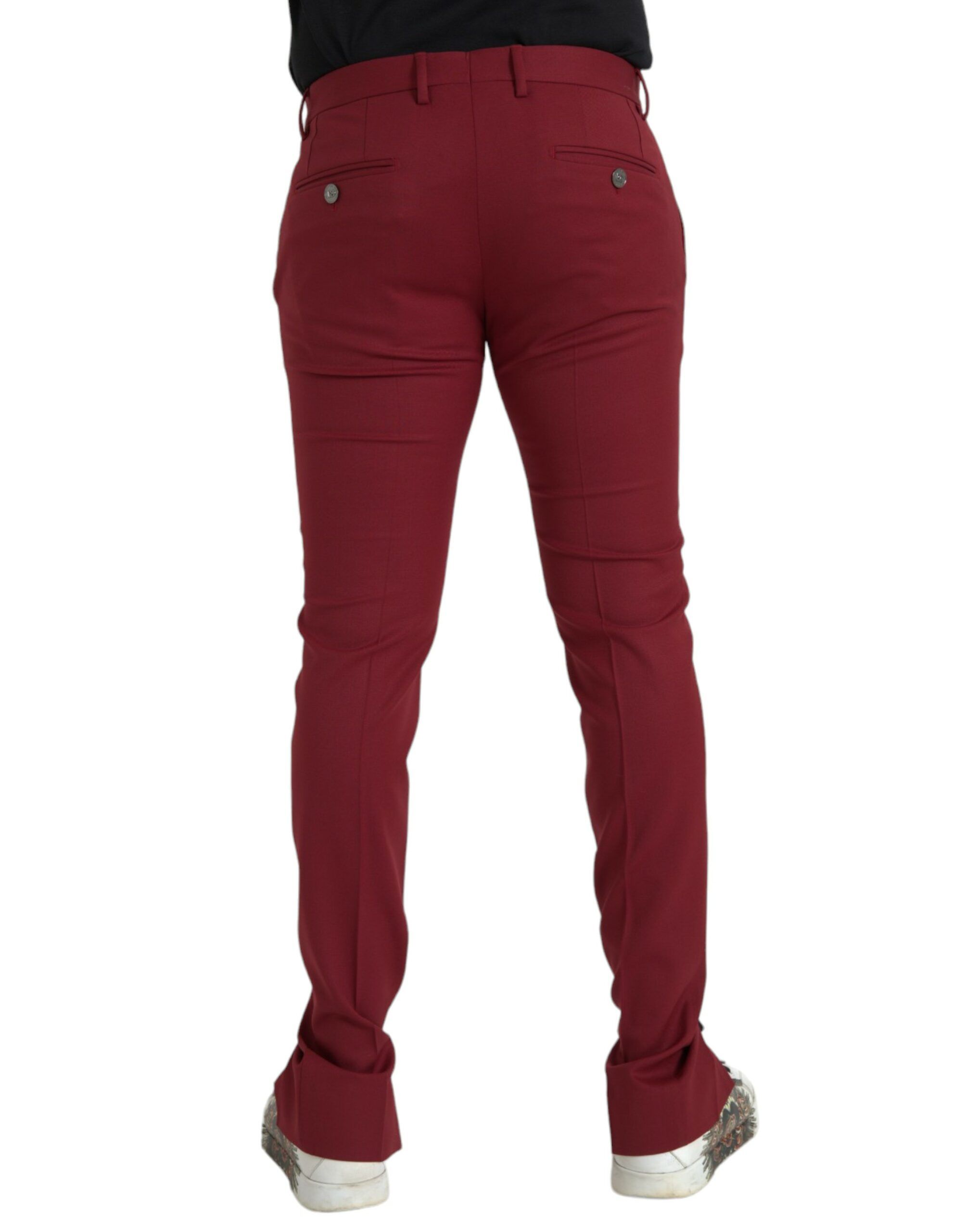 Wool Men Slim Fit Dress Men's Pants - Dolce & Gabbana - Modalova