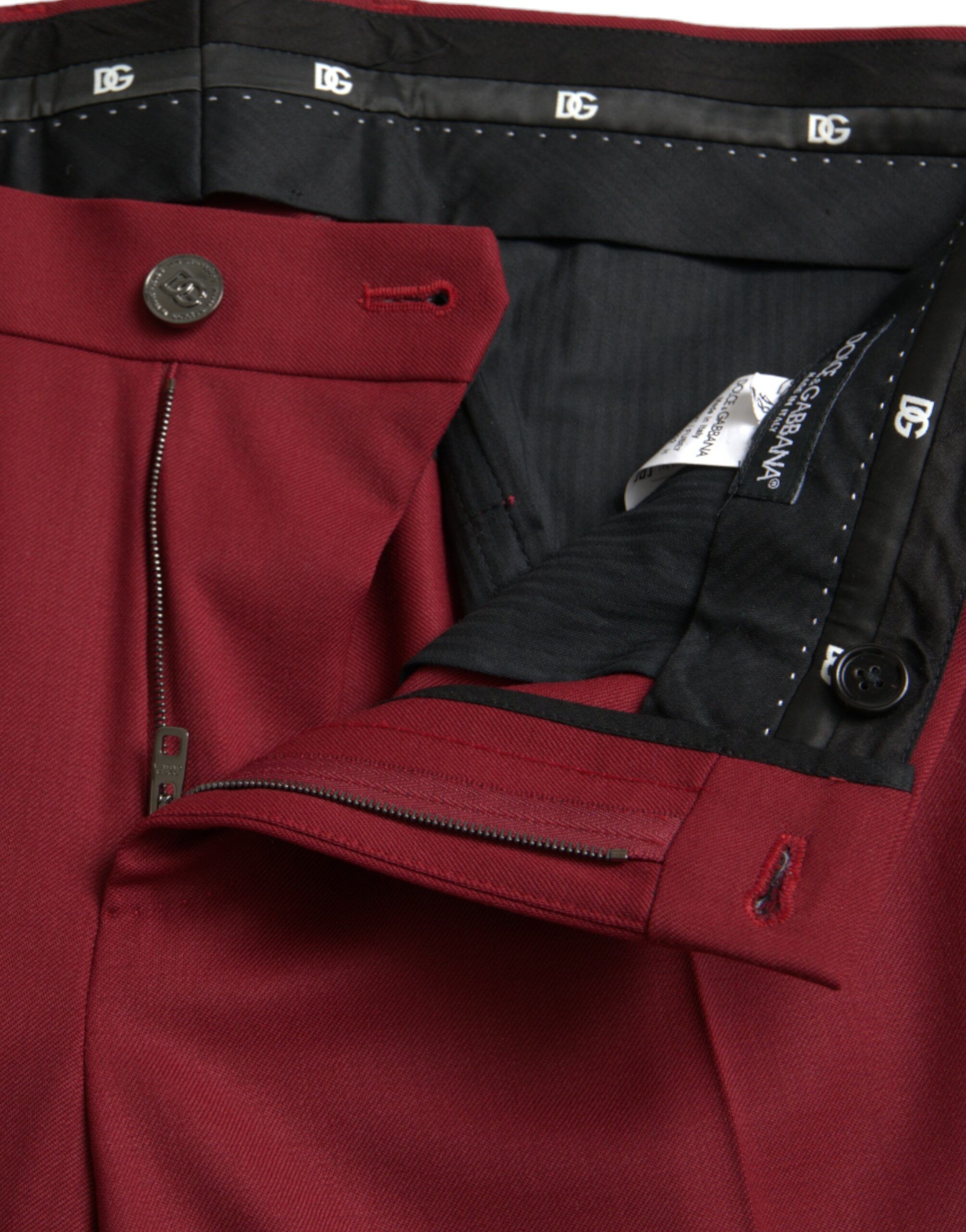 Wool Men Slim Fit Dress Men's Pants - Dolce & Gabbana - Modalova
