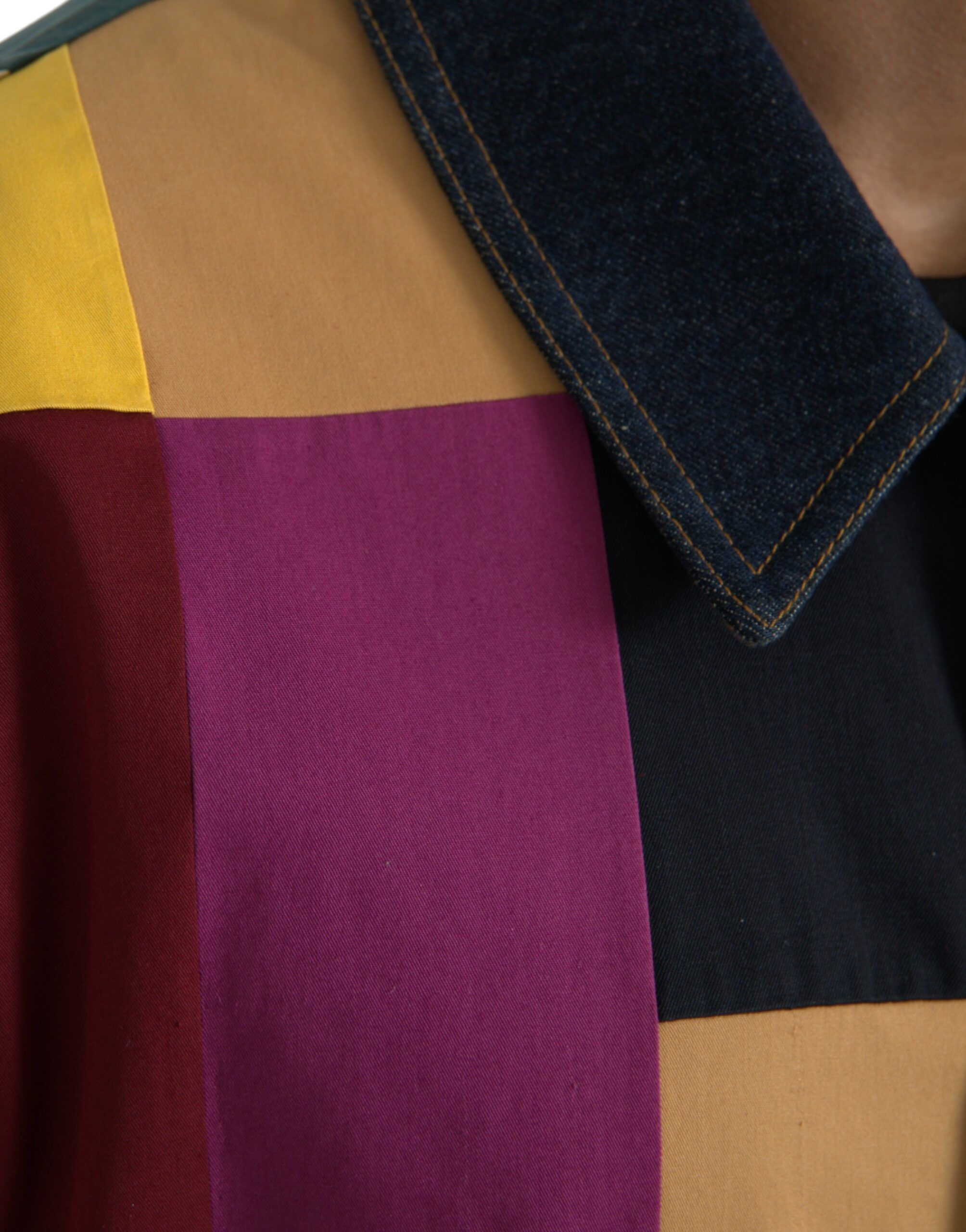 Patchwork Cotton Collared Men's Jacket - Dolce & Gabbana - Modalova