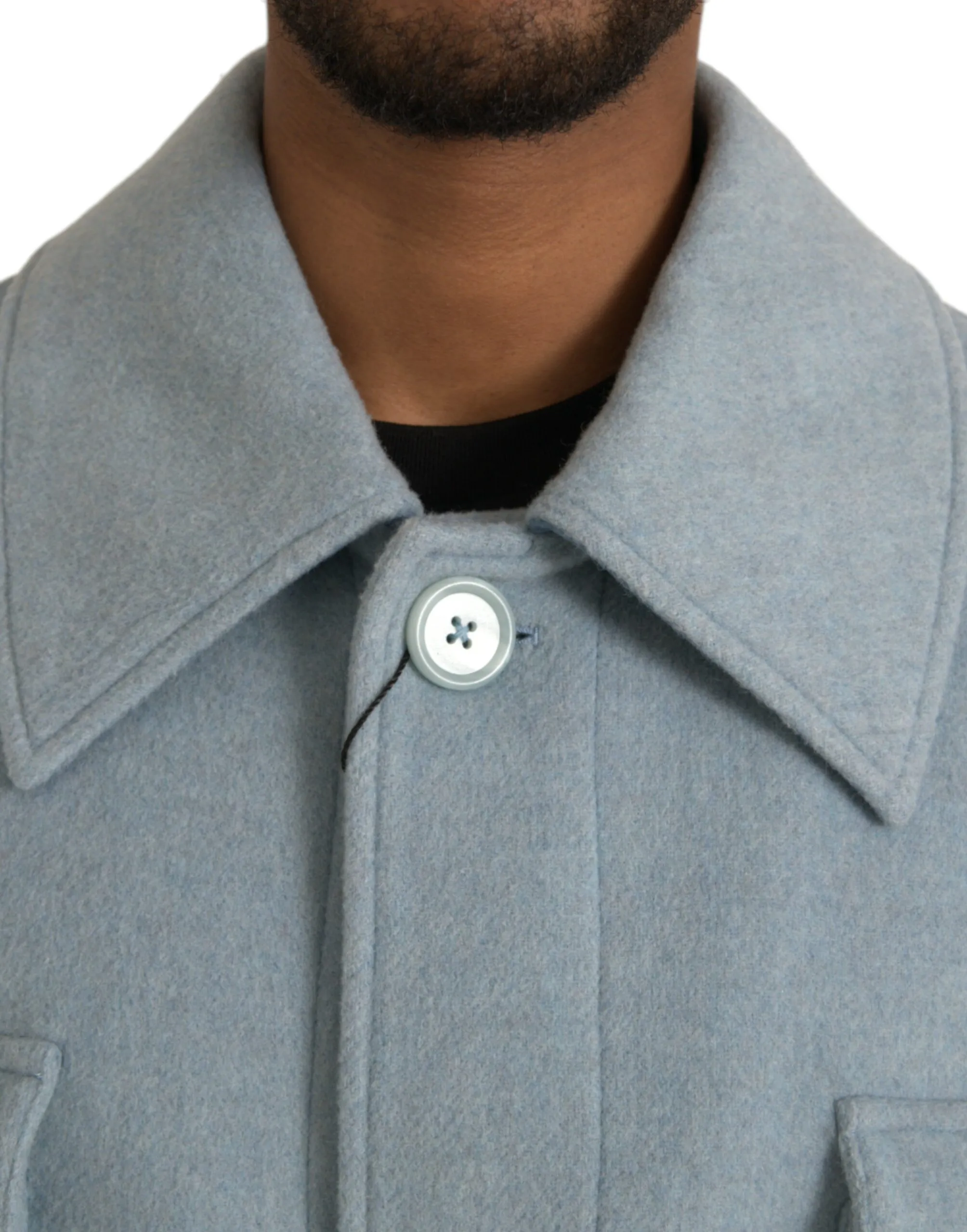 Wool Button Trench Coat Men's Jacket - Dolce & Gabbana - Modalova