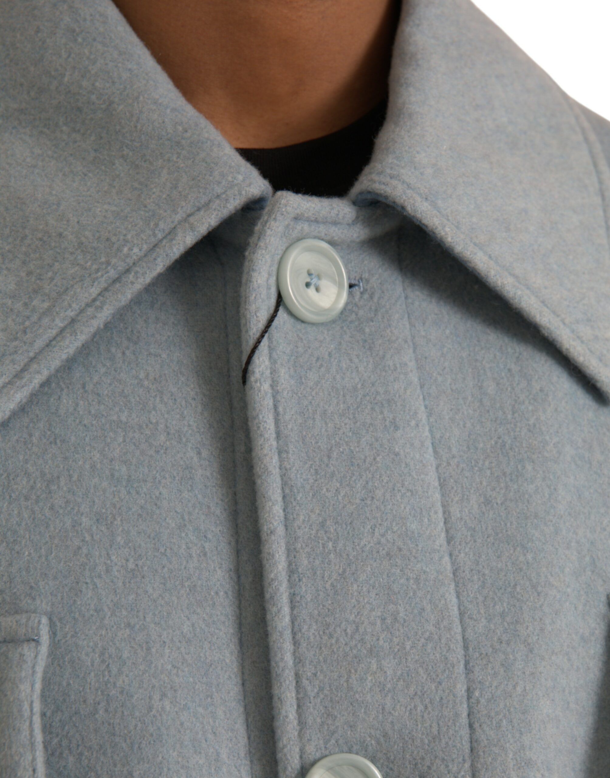 Wool Button Trench Coat Men's Jacket - Dolce & Gabbana - Modalova