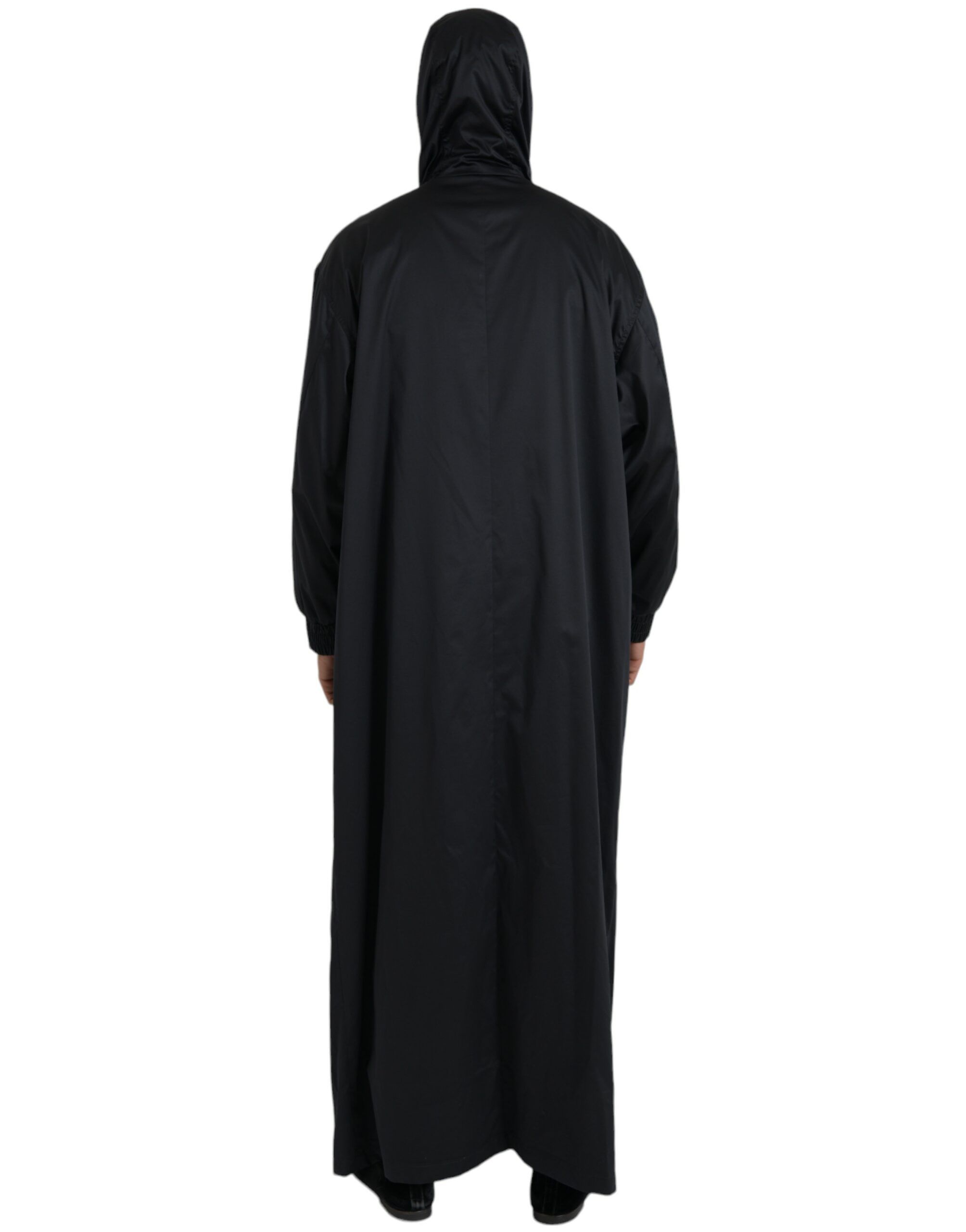 Polyester Hooded Long Windbreaker Men's Jacket - Dolce & Gabbana - Modalova