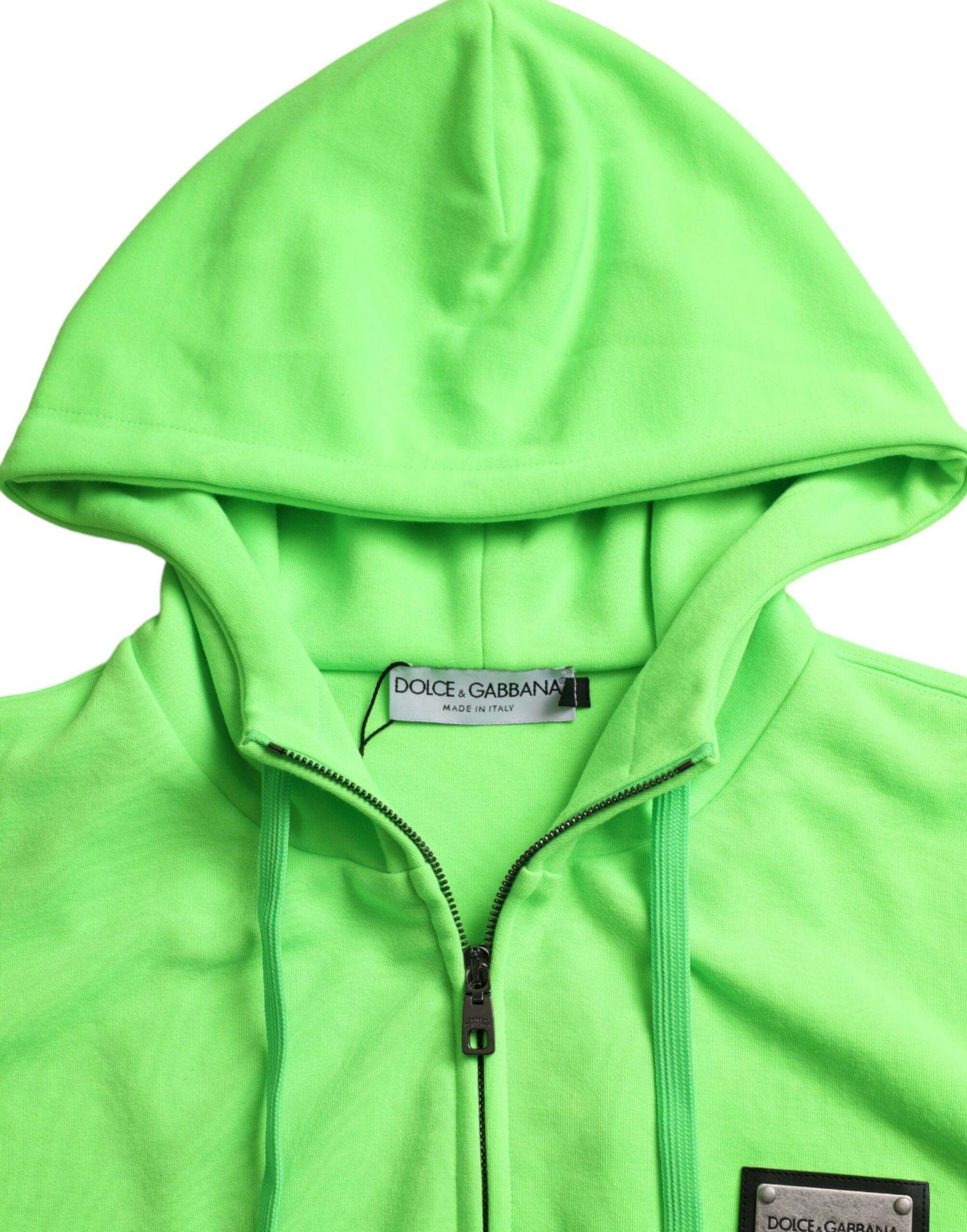 Neon Hooded Full Zip Top Men's Sweater - Dolce & Gabbana - Modalova