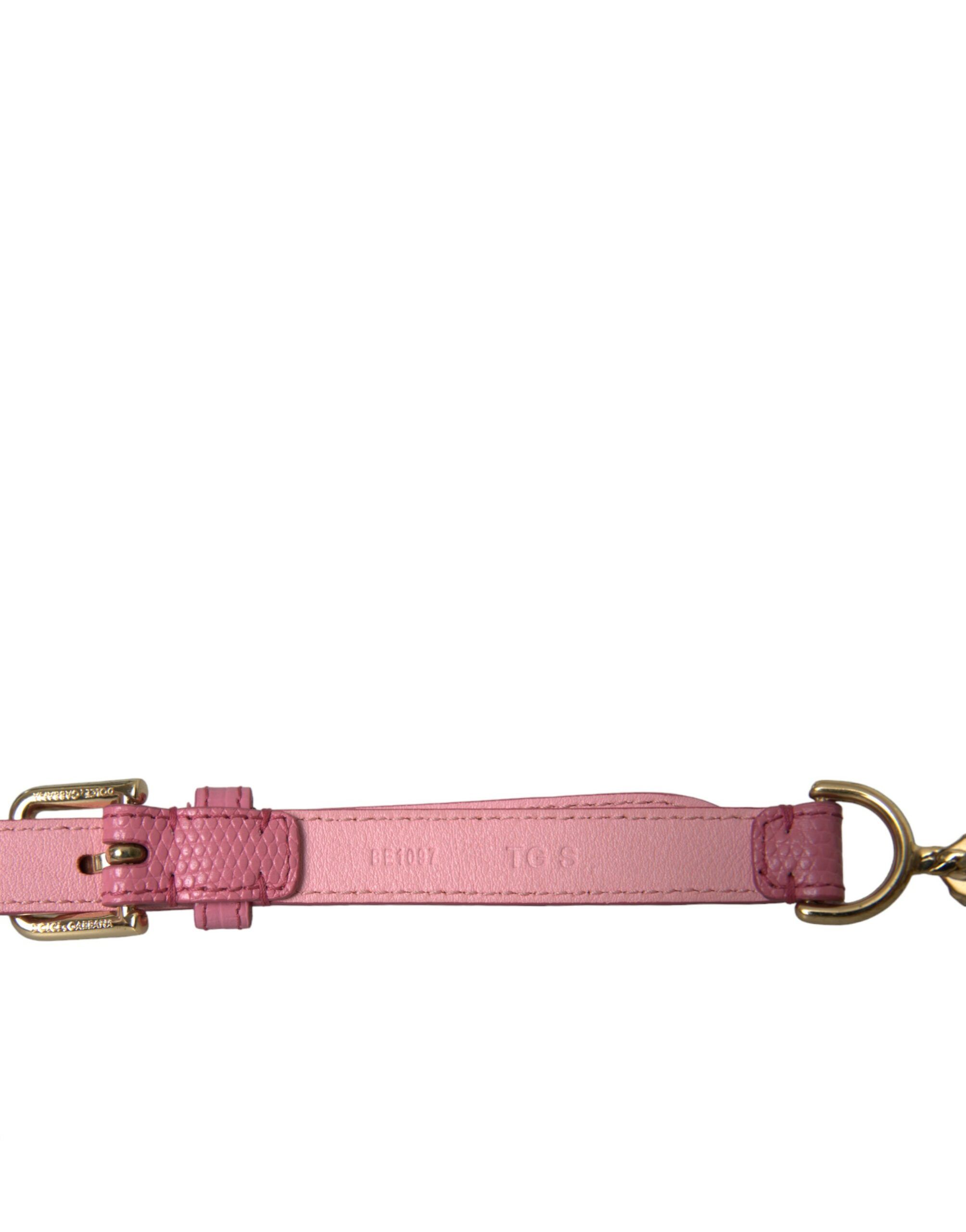 Leather Crystal Chain Embellished Women's Belt - Dolce & Gabbana - Modalova