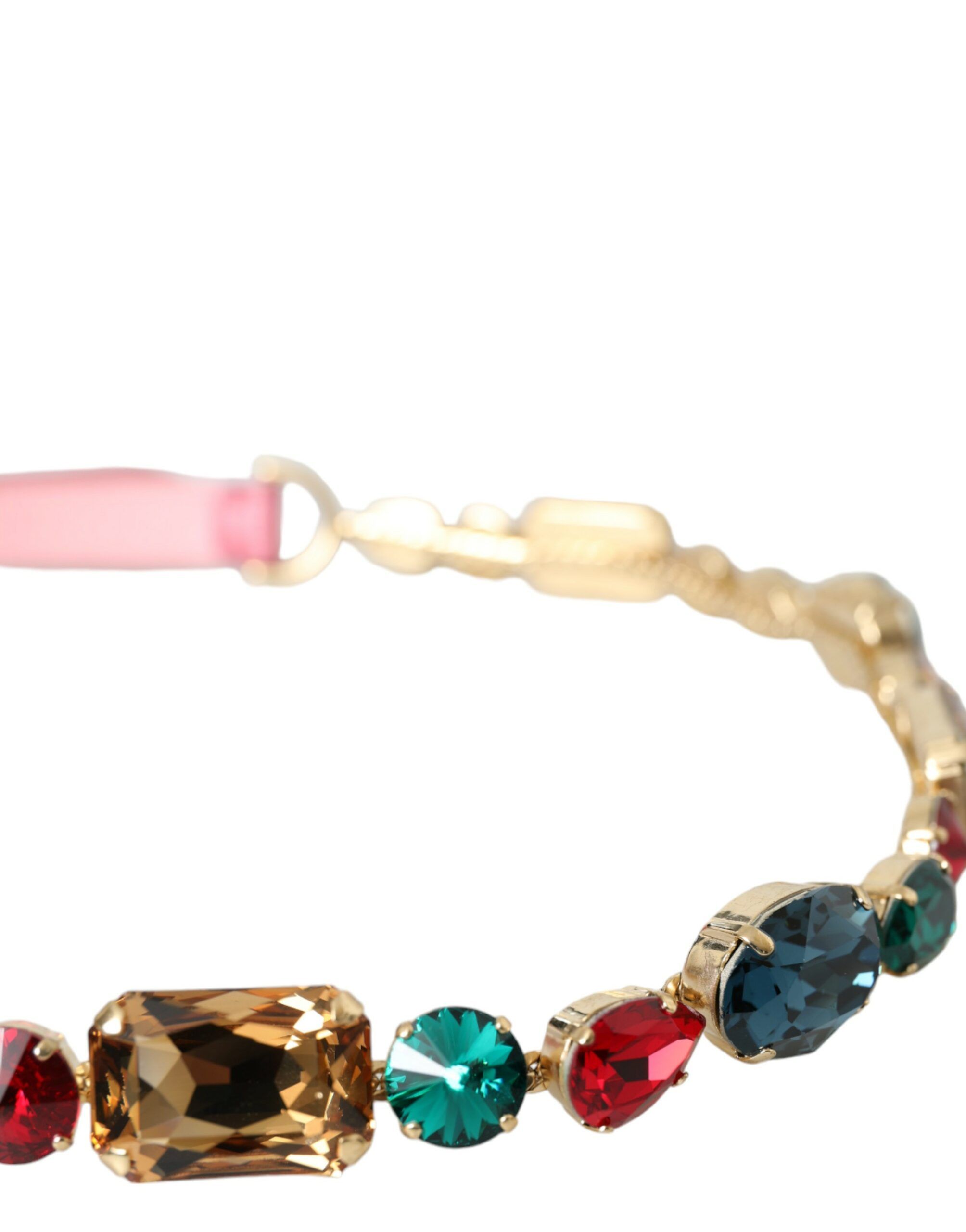 Leather Crystal Chain Embellished Women's Belt - Dolce & Gabbana - Modalova