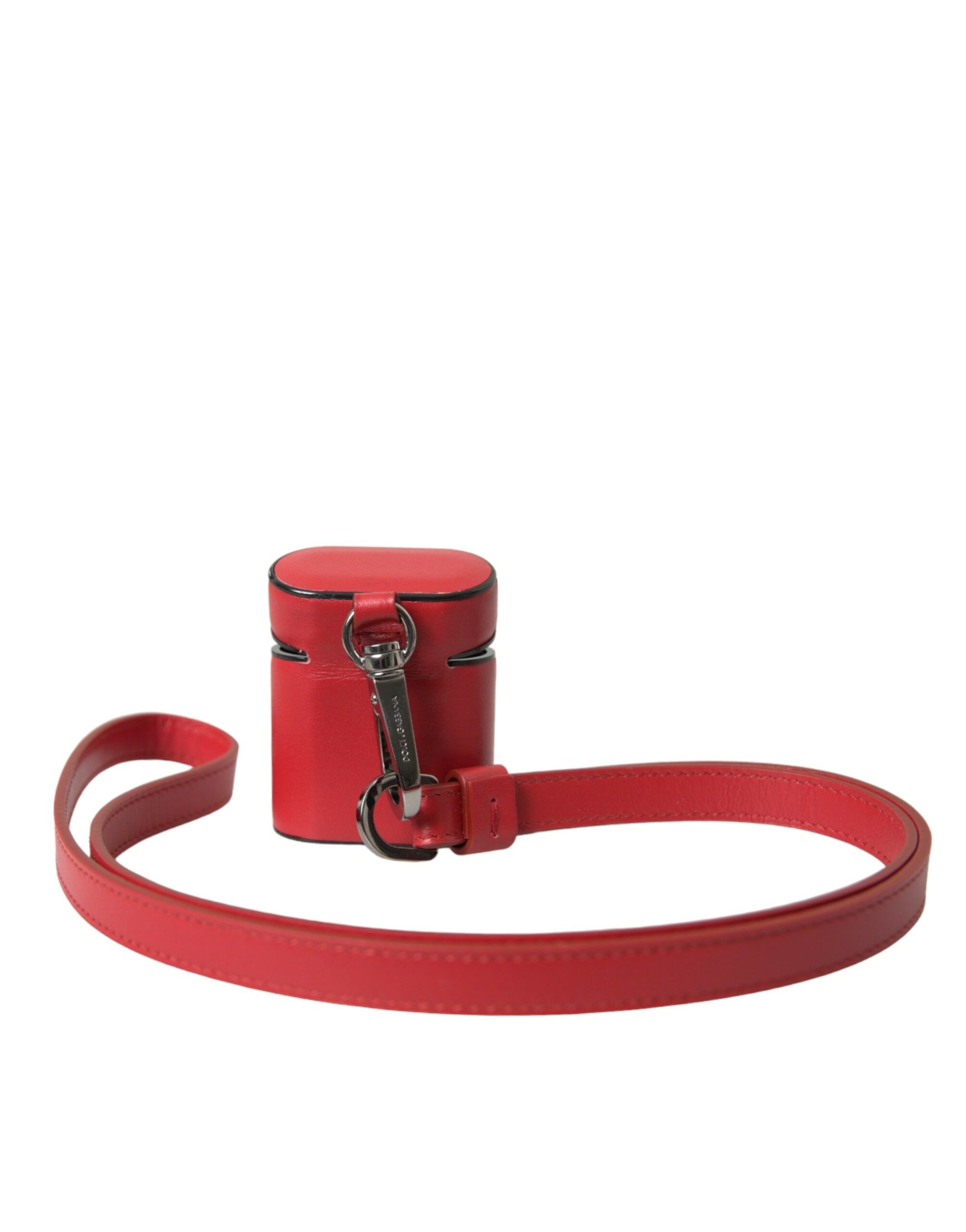 Calfskin Leather Logo Print Strap Men Airpods Men's Case - Dolce & Gabbana - Modalova