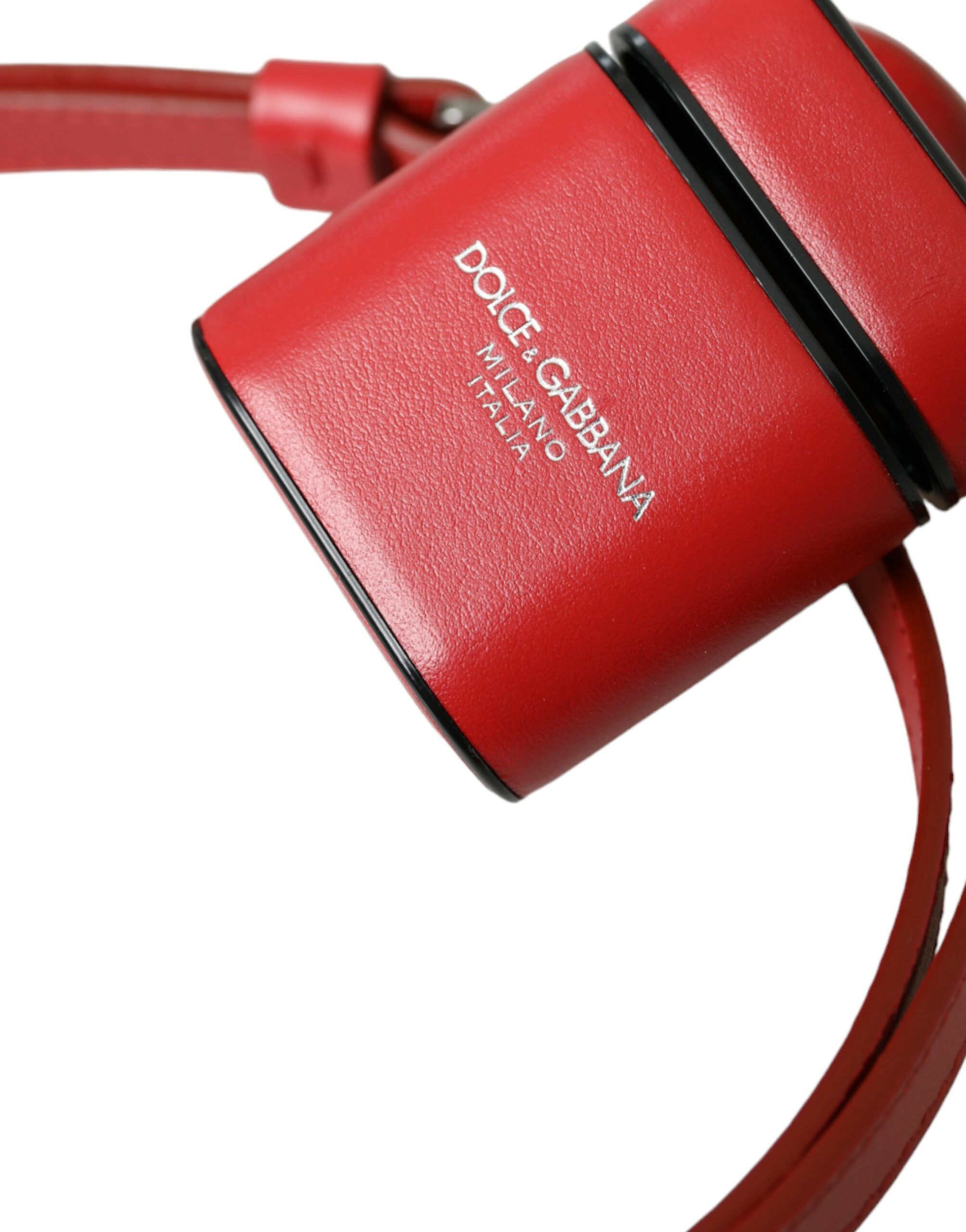 Calfskin Leather Logo Print Strap Men Airpods Men's Case - Dolce & Gabbana - Modalova