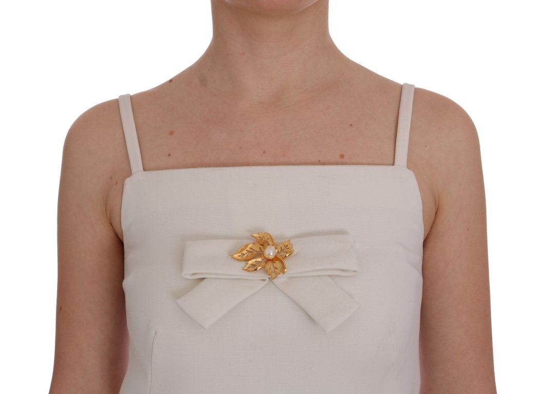 Wool Stretch Brooch Shift Women's Dress - Dolce & Gabbana - Modalova