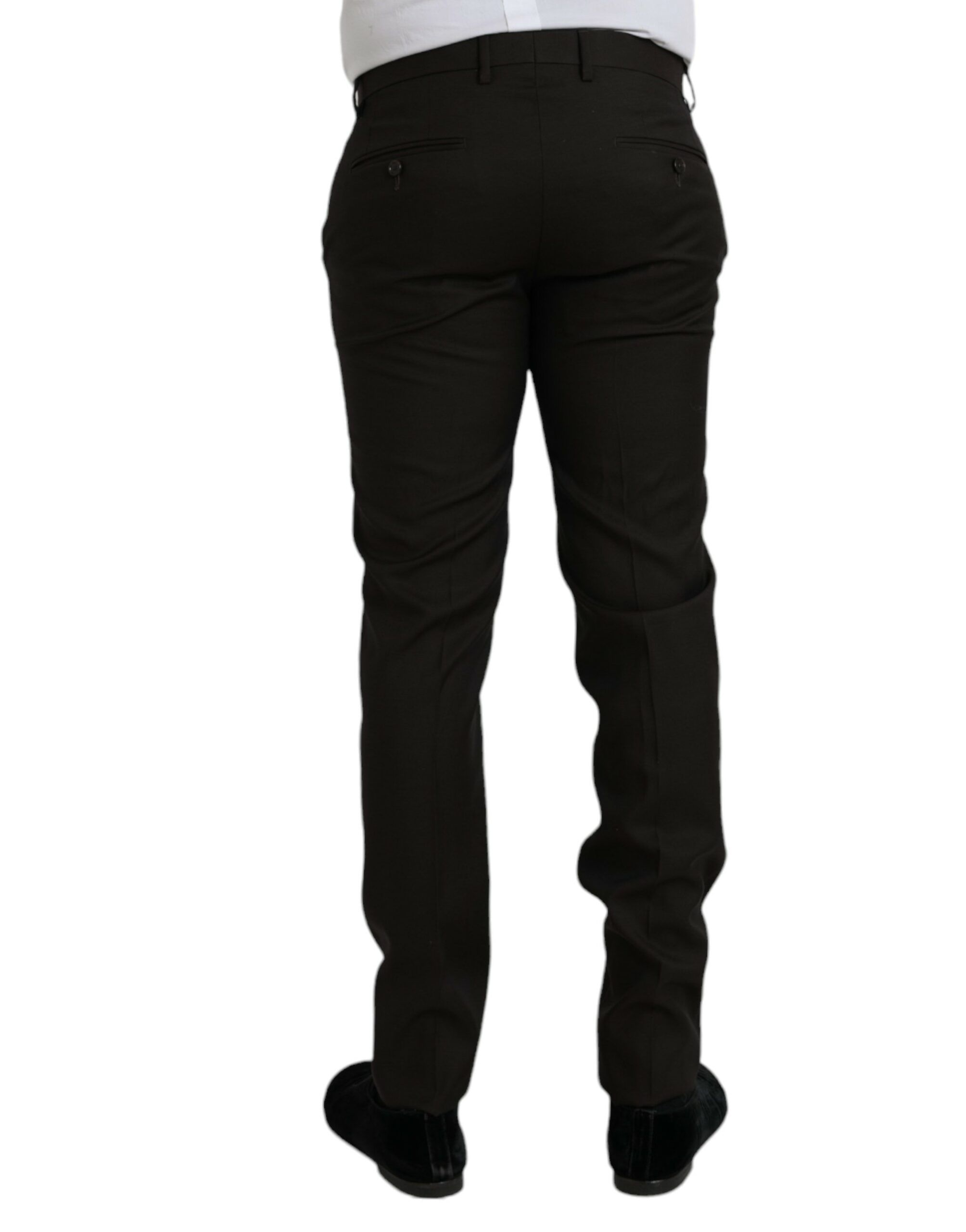 Dark Wool Slim Fit Formal Men's Pants - Dolce & Gabbana - Modalova