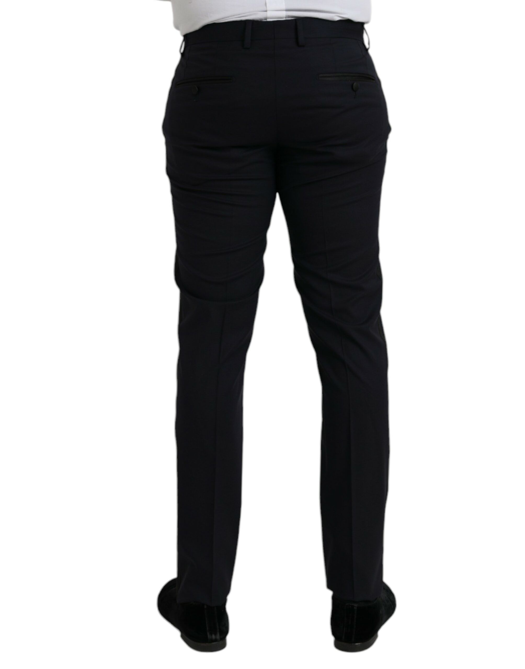 Dark Wool Slim Fit Formal Men's Pants - Dolce & Gabbana - Modalova
