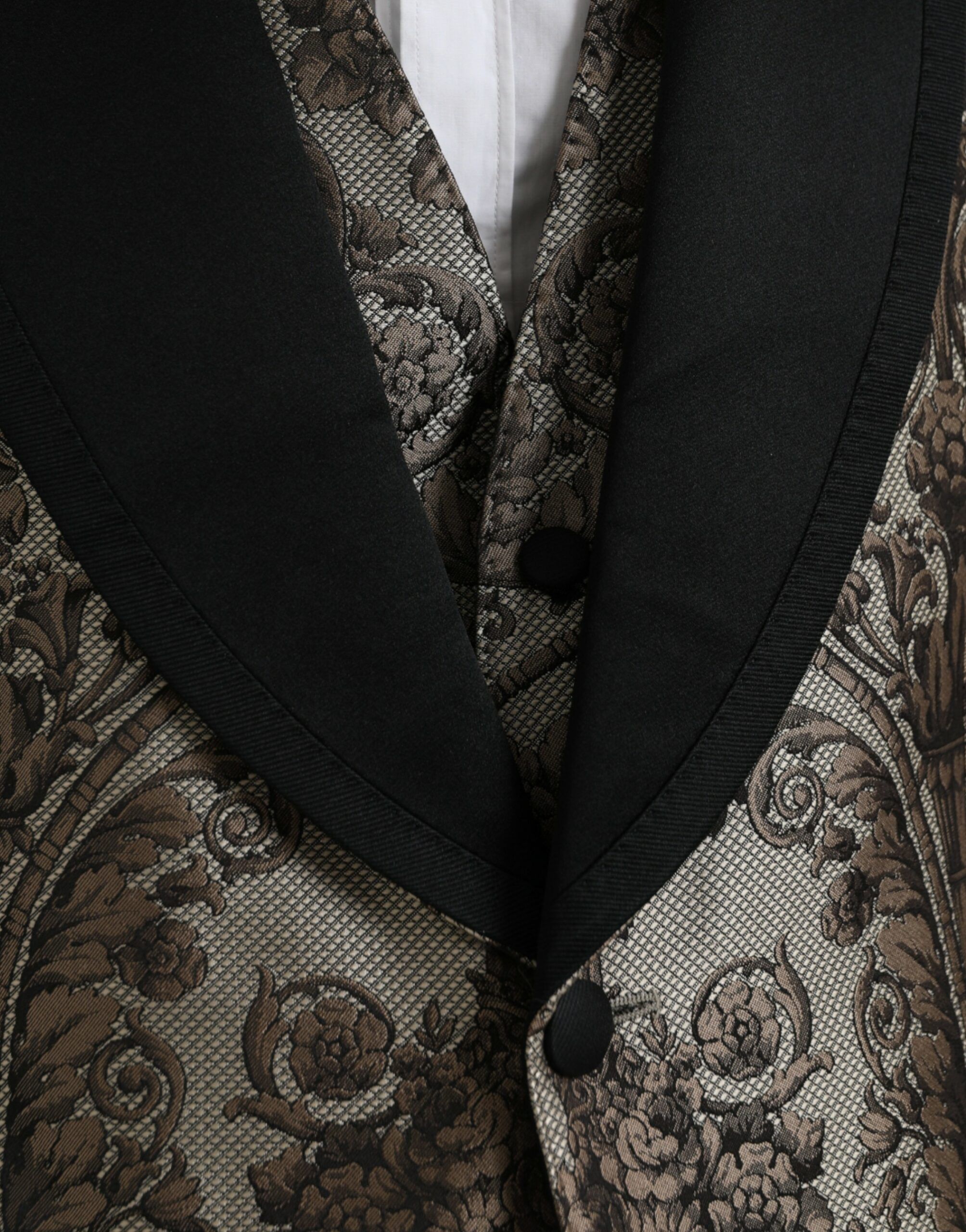 Floral Jacquard Formal 3 Piece Men's Suit - Dolce & Gabbana - Modalova