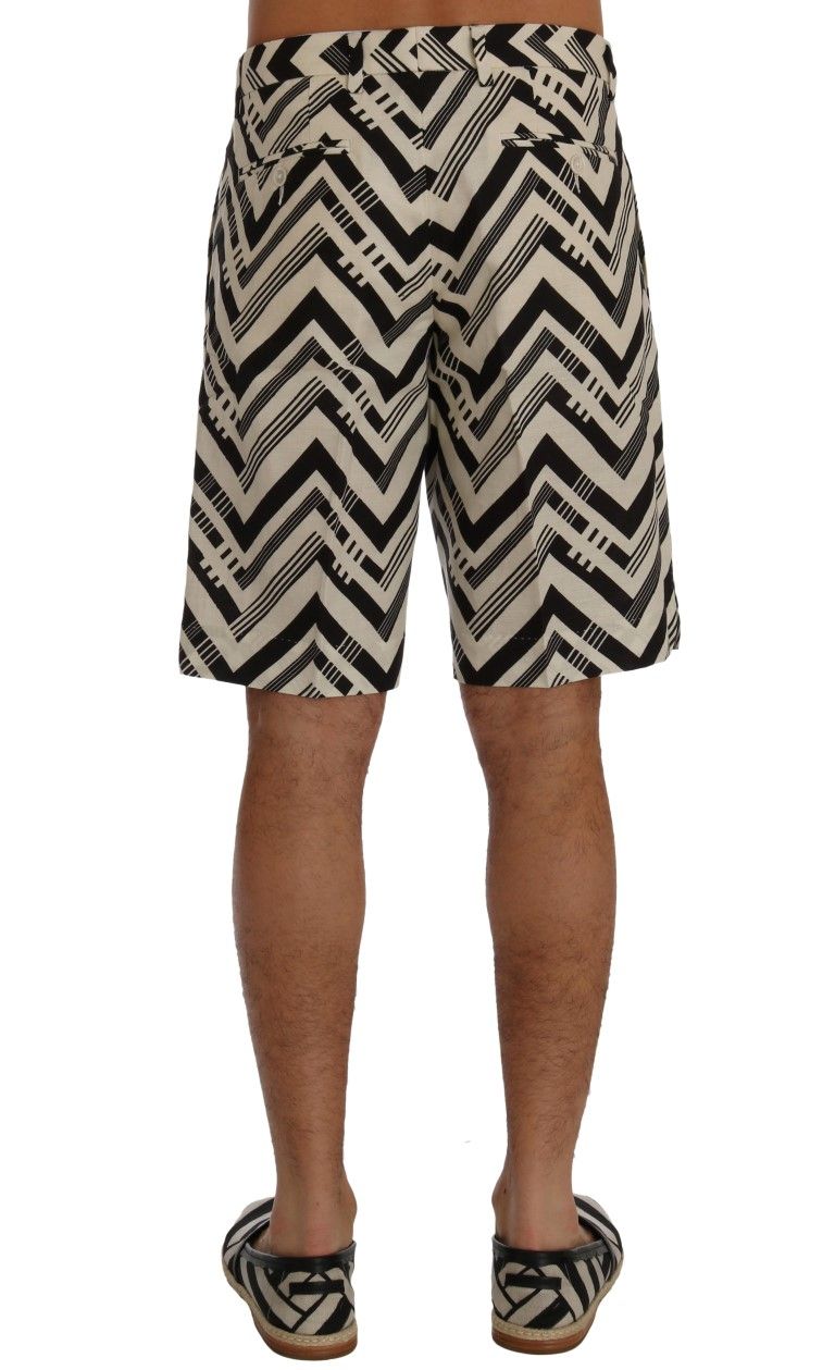 Striped Cotton Linen Men's Shorts - Dolce & Gabbana - Modalova