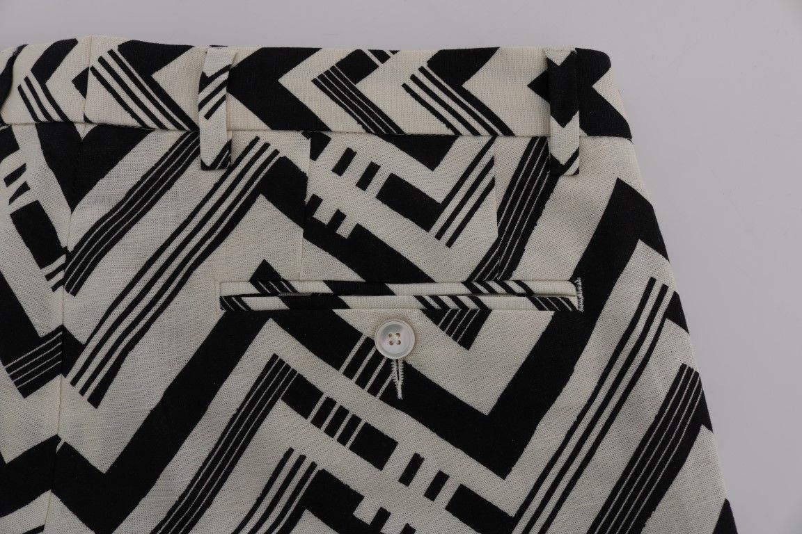 Striped Cotton Linen Men's Shorts - Dolce & Gabbana - Modalova