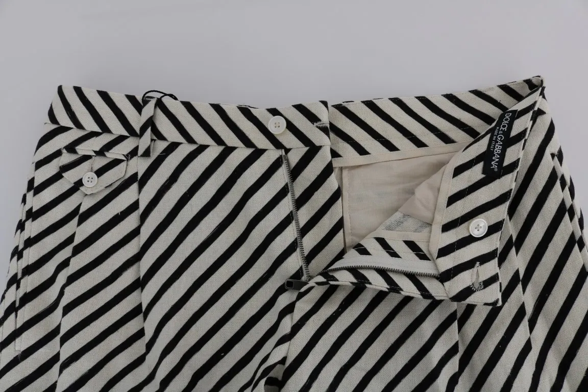 Striped Hemp Casual Men's Shorts - Dolce & Gabbana - Modalova