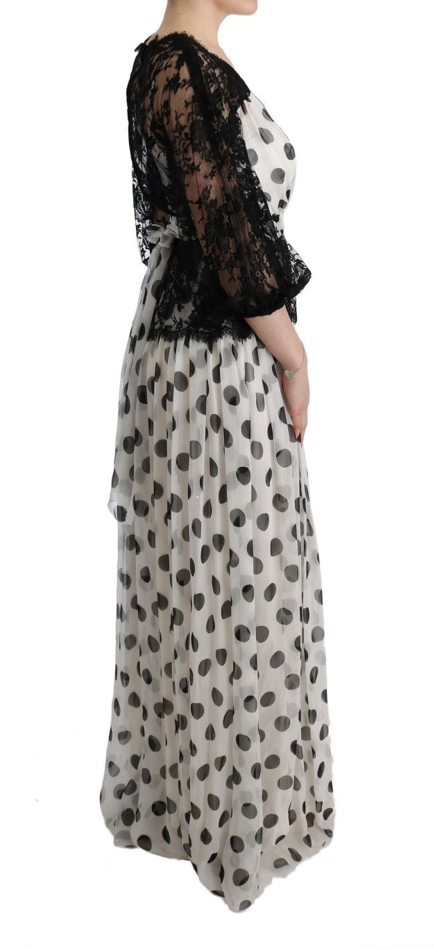 Polka Dotted Floral Women's Dress - Dolce & Gabbana - Modalova