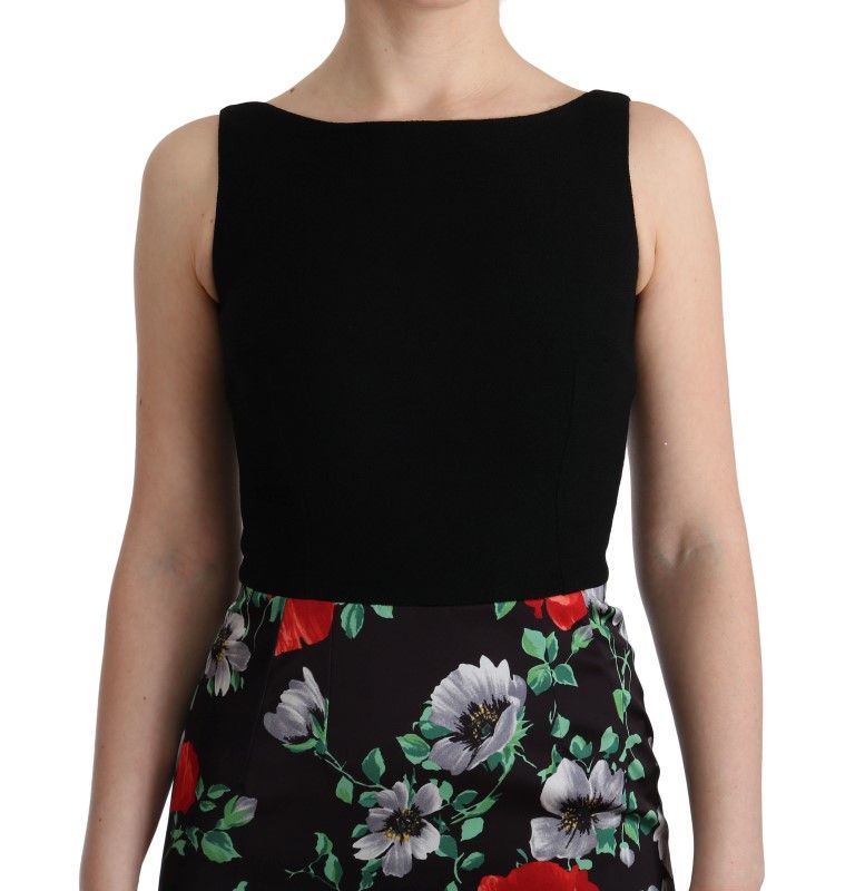 Floral Print Stretch Sheath Long Women's Dress - Dolce & Gabbana - Modalova