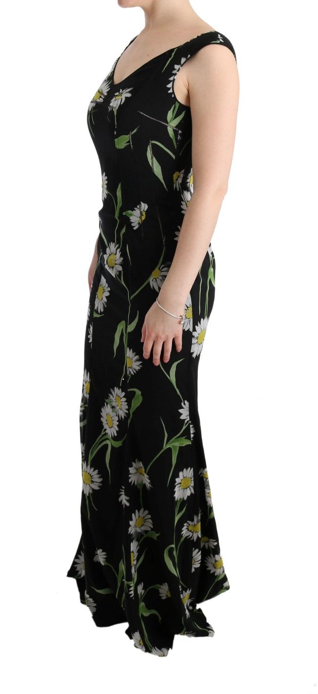 Sunflower Silk Stretch Sheath Women's Dress - Dolce & Gabbana - Modalova