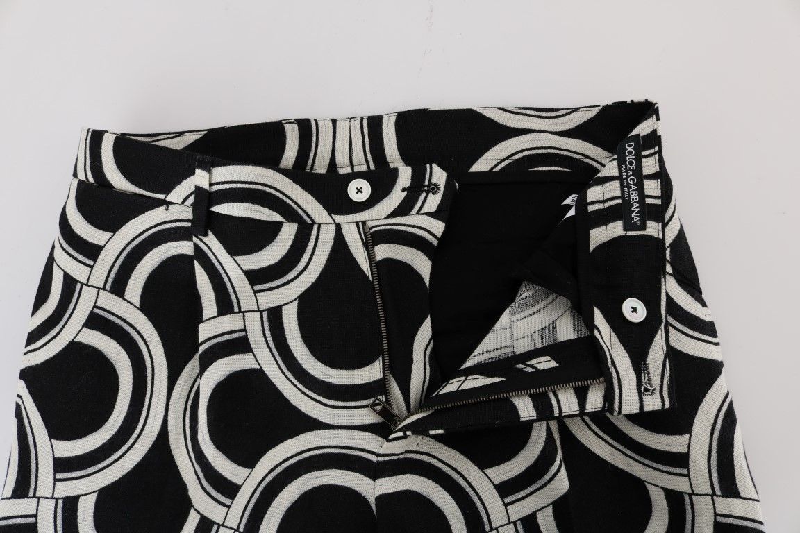 Sleek Patterned Slim-Fit Men's Trousers - Dolce & Gabbana - Modalova
