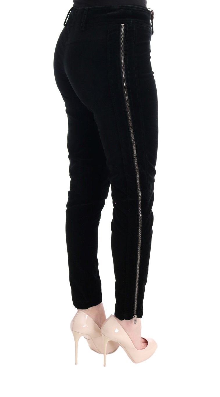 Viscose Blend Velvet Cropped Women's Pants - Ermanno Scervino - Modalova
