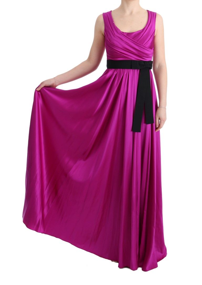 Silk Stretch Shift Long Women's Dress - Dolce & Gabbana - Modalova