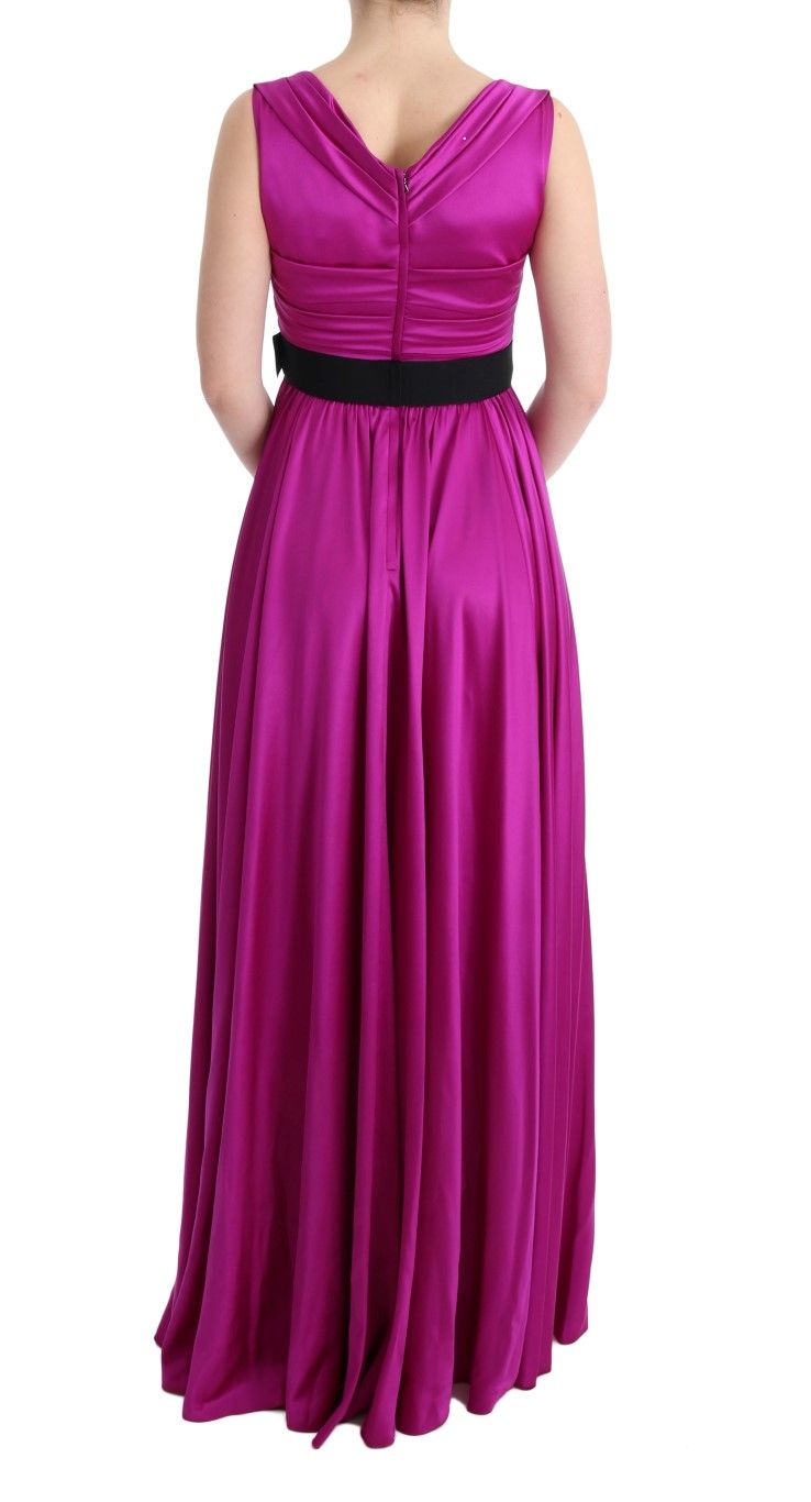 Silk Stretch Shift Long Women's Dress - Dolce & Gabbana - Modalova