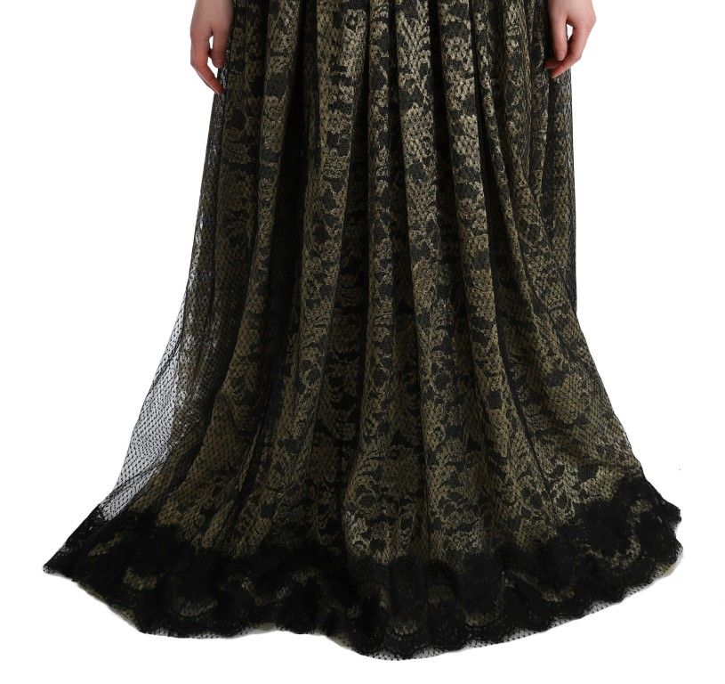 Yellow Crystal Lace Shift Women's Dress - Dolce & Gabbana - Modalova