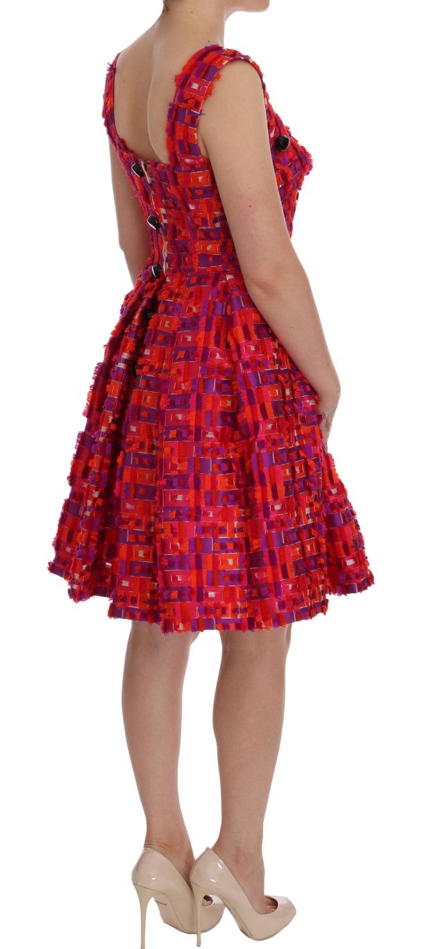 Patterned A-line Above Knees Women's Dress - Dolce & Gabbana - Modalova
