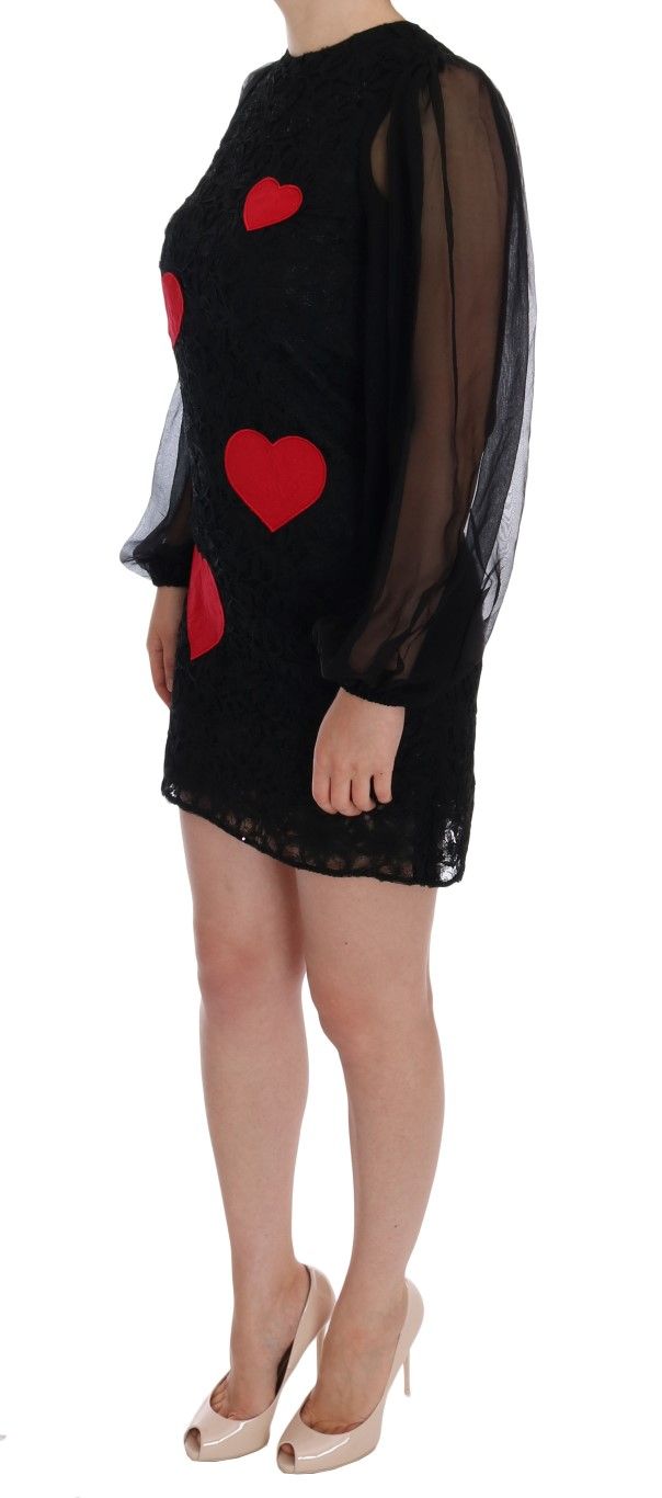 Lace Red Heart Shift Women's Dress - Dolce & Gabbana - Modalova