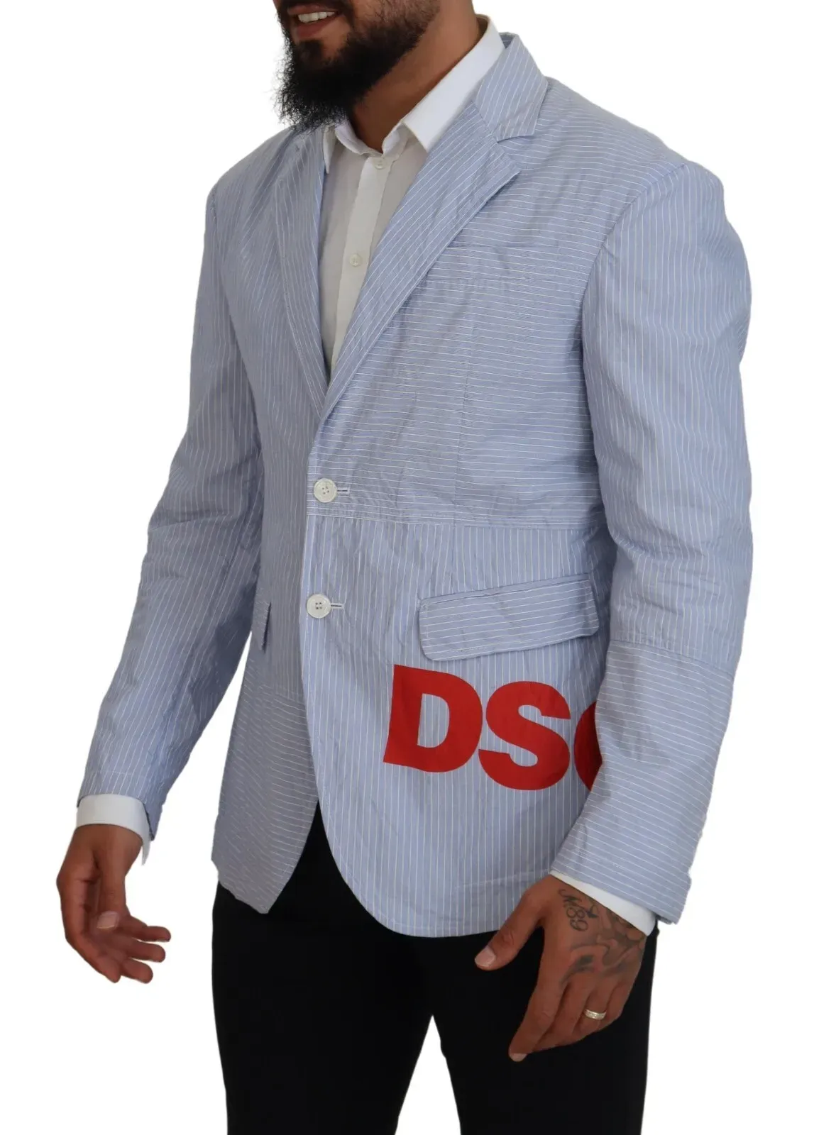 Striped Single Breasted Formal Coat Men's Blazer (Pre-Owned) - Dsquared² - Modalova