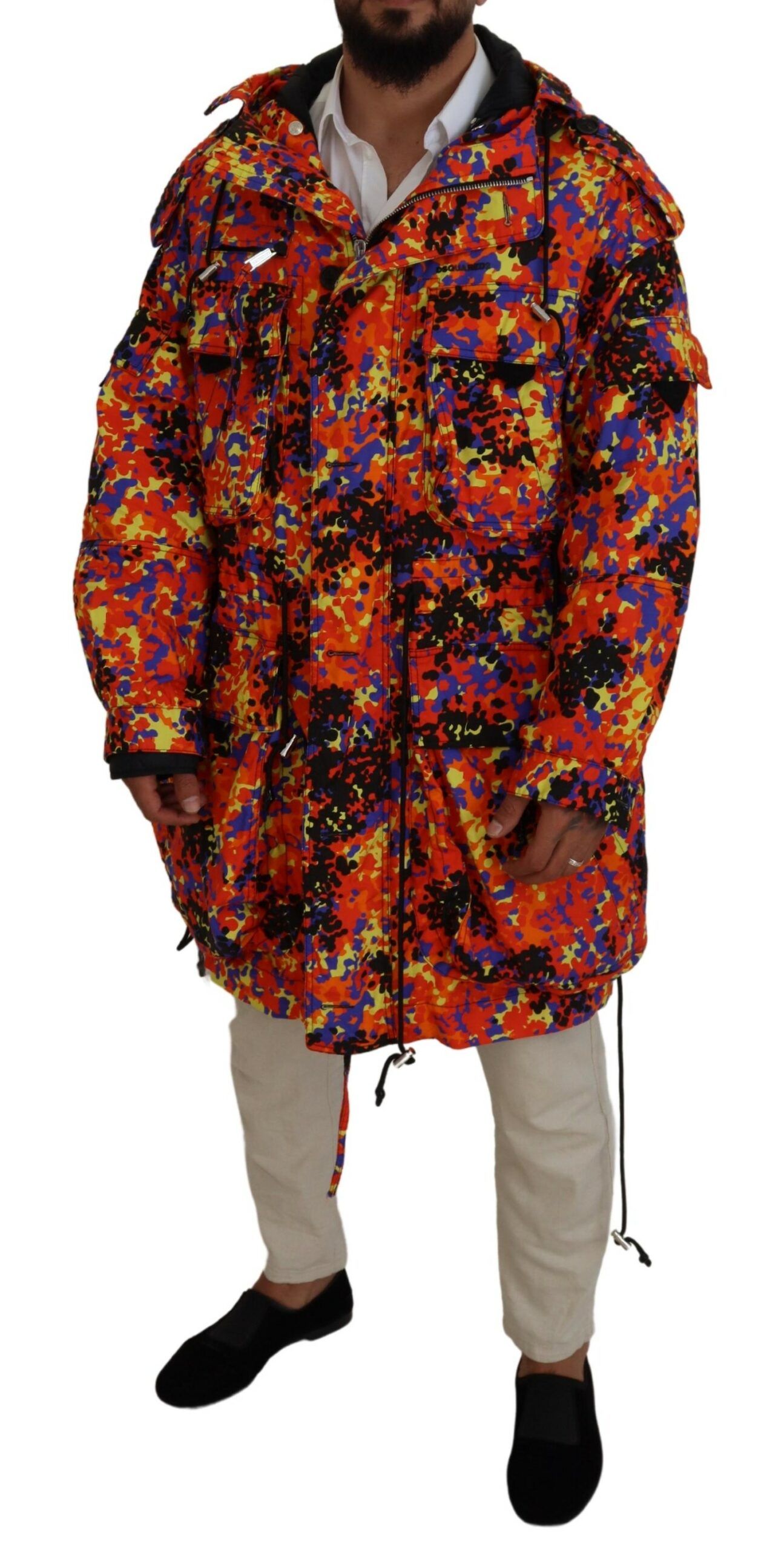 Long Hooded Cargo Pocket Coat Men's Jacket (Pre-Owned) - Dsquared² - Modalova