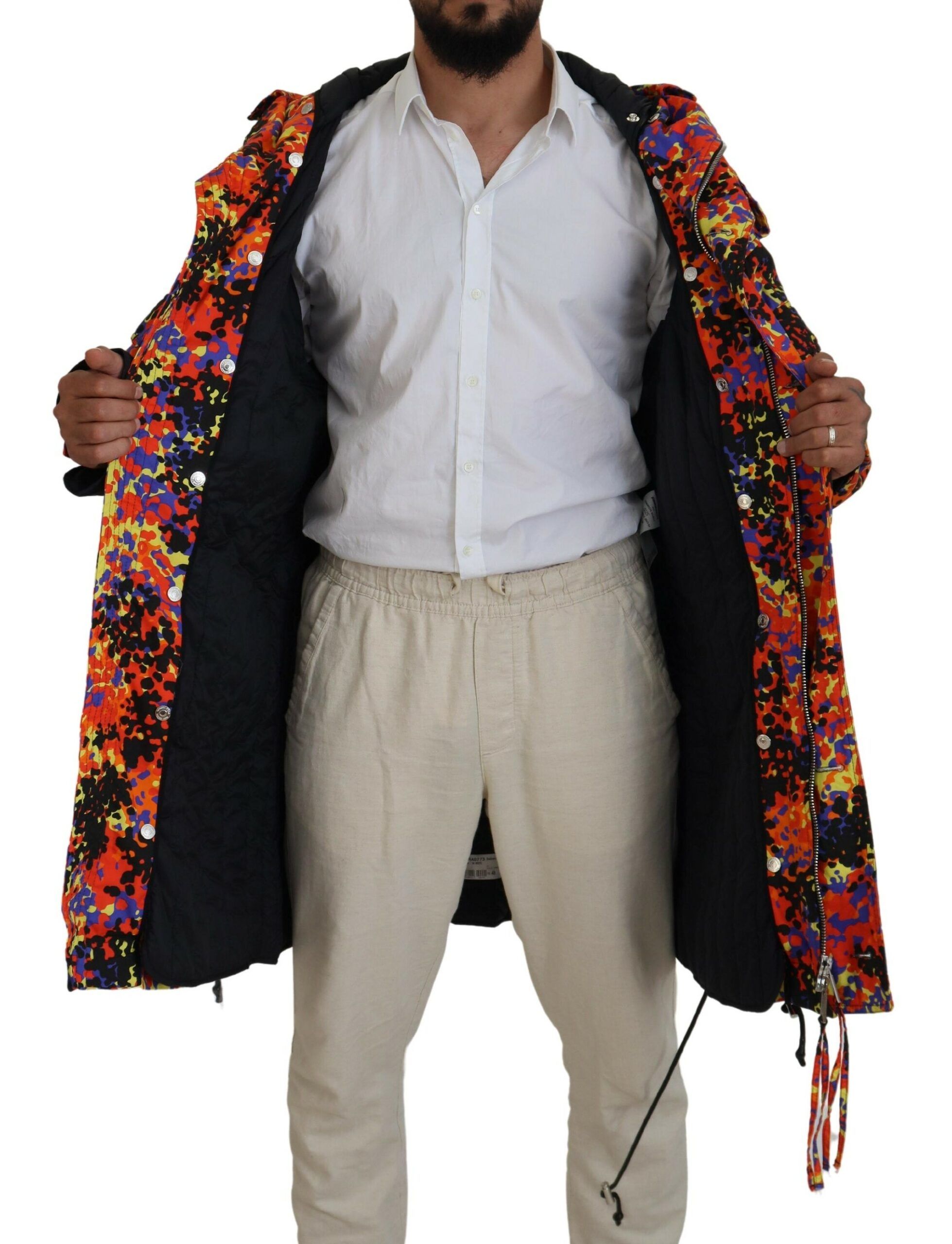 Long Hooded Cargo Pocket Coat Men's Jacket (Pre-Owned) - Dsquared² - Modalova