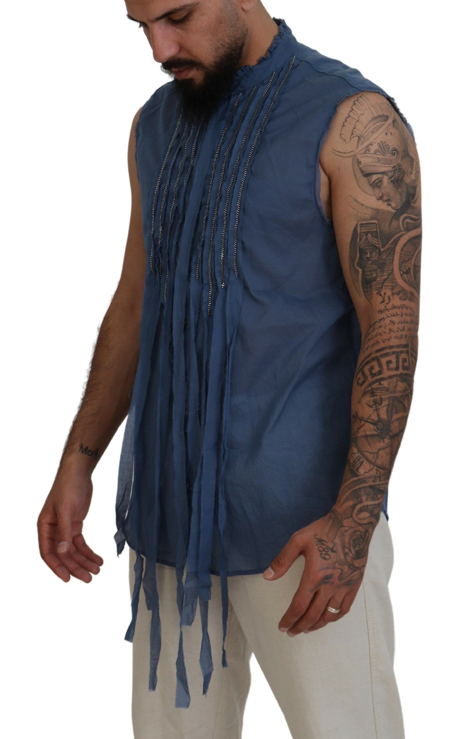 Cotton Chain Embellishment Sleeveless Men's Shirt (Pre-Owned) - Dsquared² - Modalova