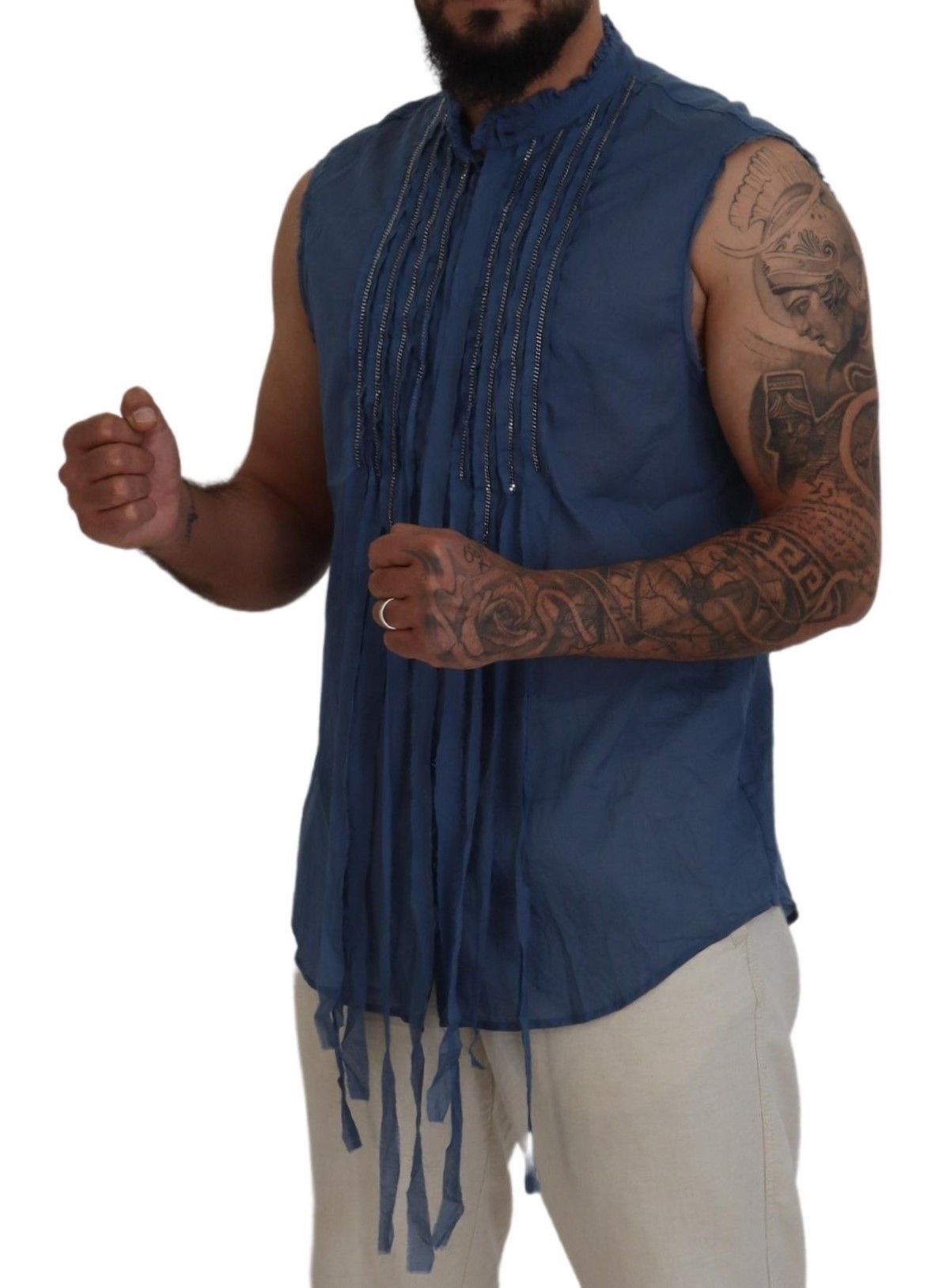 Cotton Chain Embellishment Sleeveless Men's Shirt (Pre-Owned) - Dsquared² - Modalova