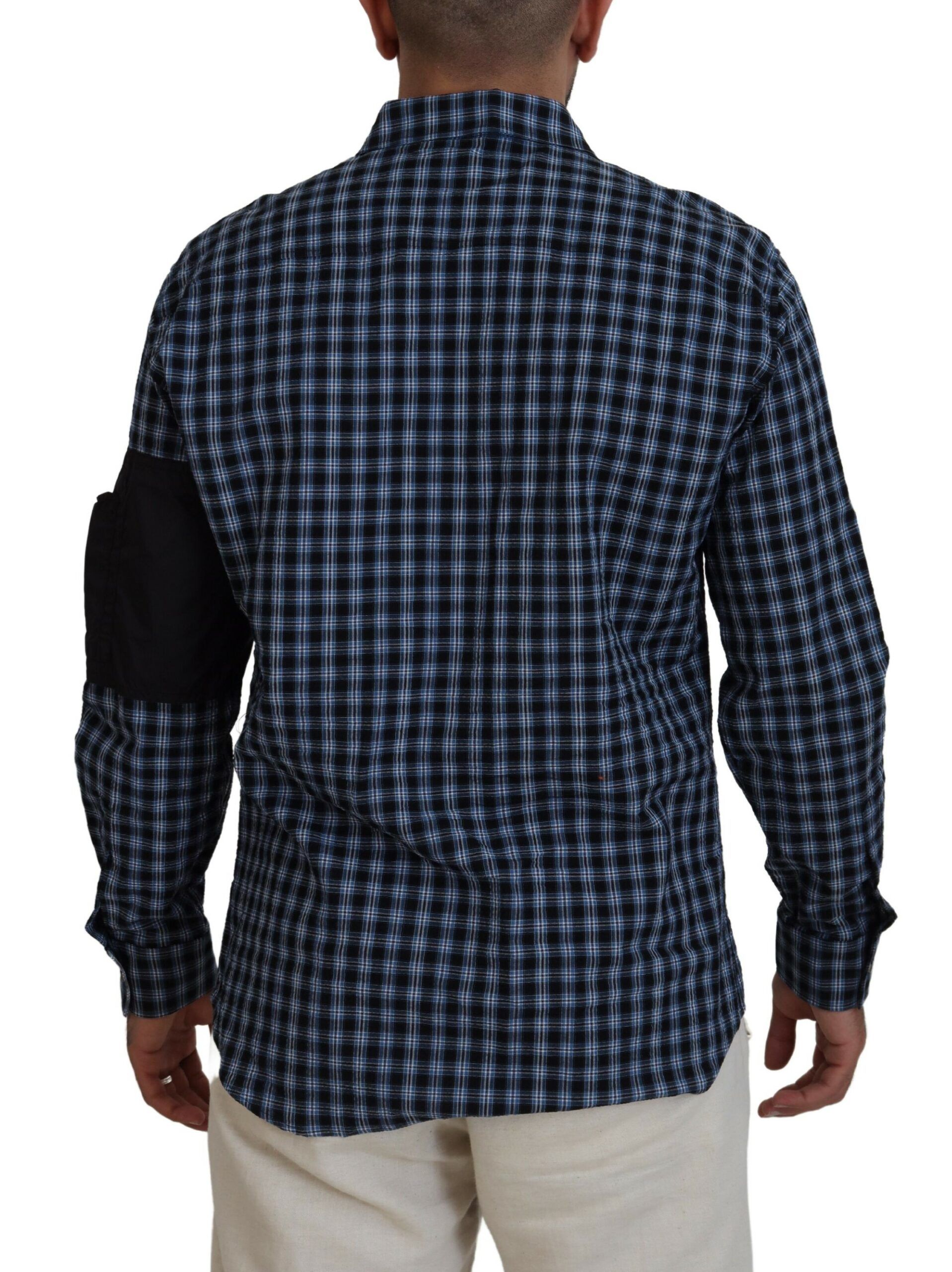 Black Arm Plaid Men Long Sleeves Men's Shirt (Pre-Owned) - Dsquared² - Modalova