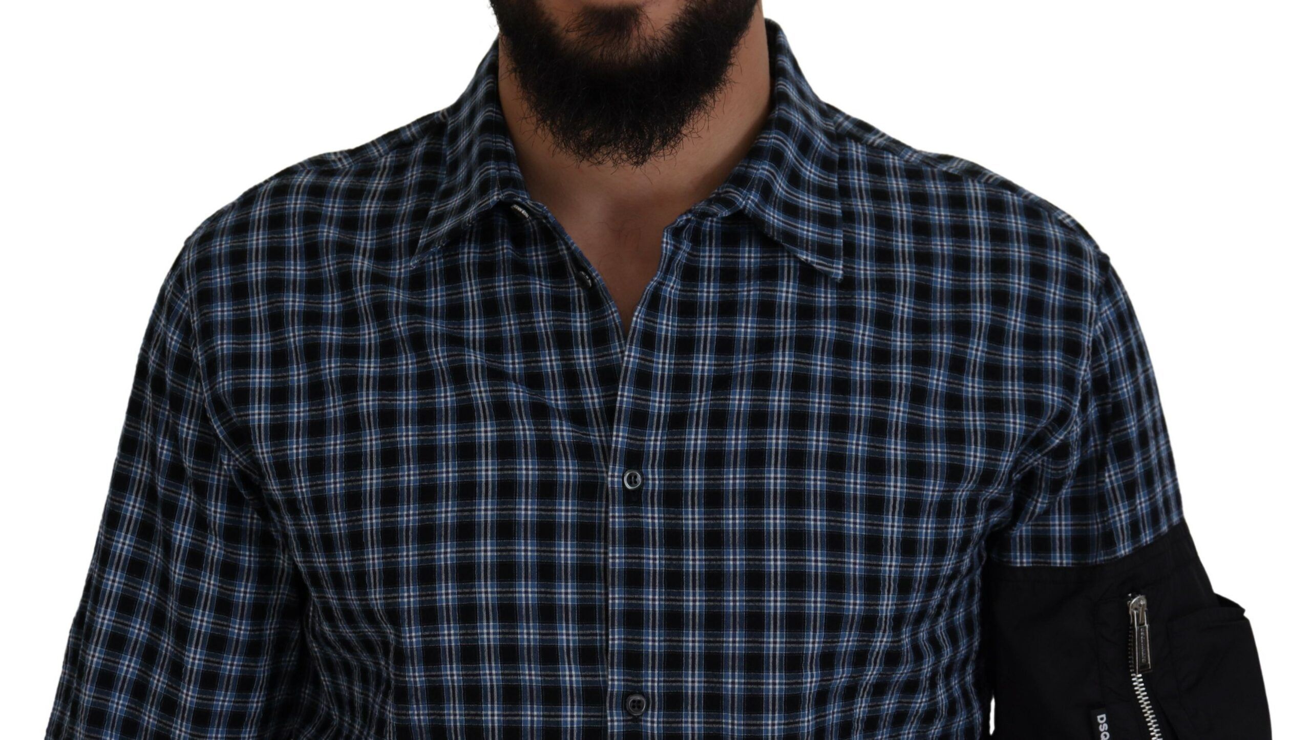 Black Arm Plaid Men Long Sleeves Men's Shirt (Pre-Owned) - Dsquared² - Modalova