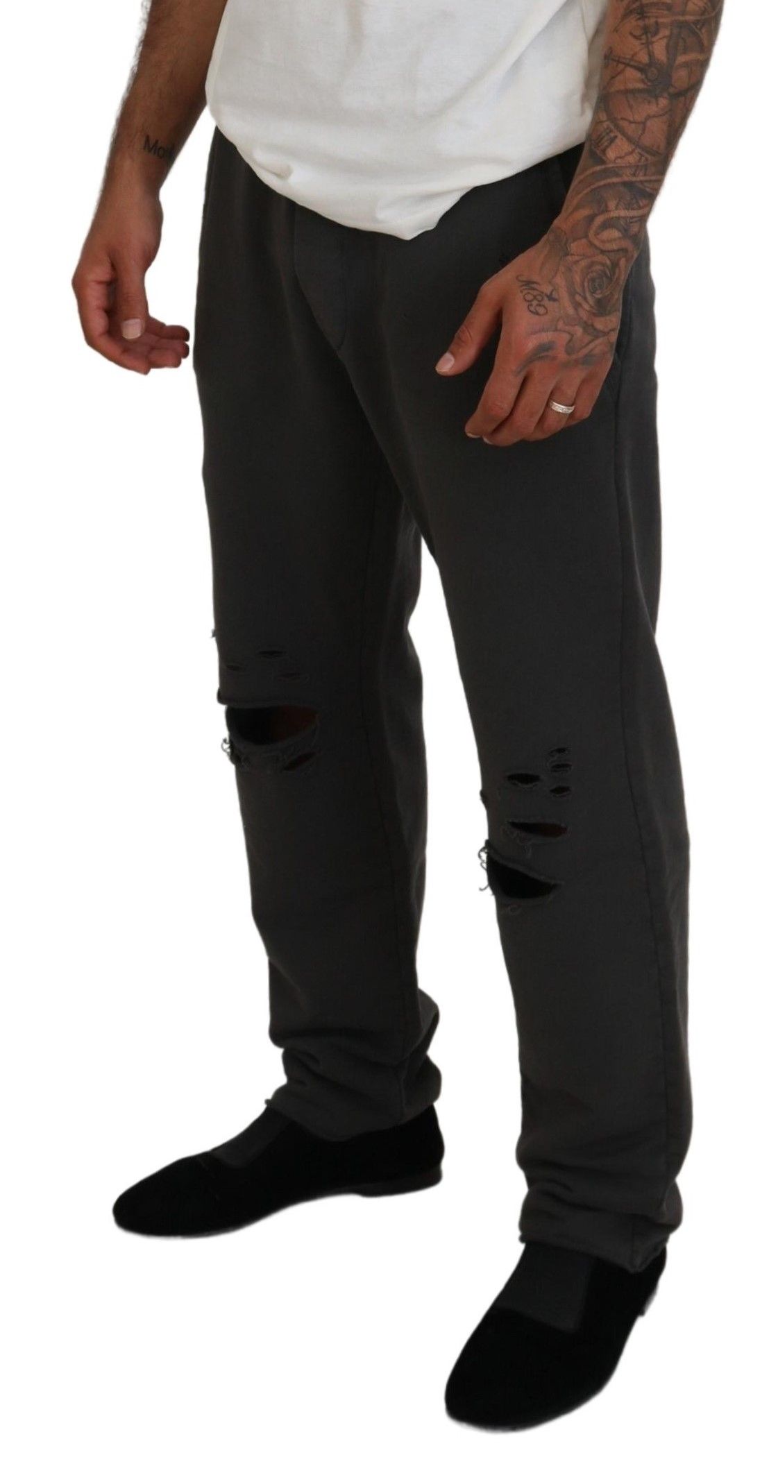 Dark Cotton Men Casual Tattered Men's Pants (Pre-Owned) - Dsquared² - Modalova