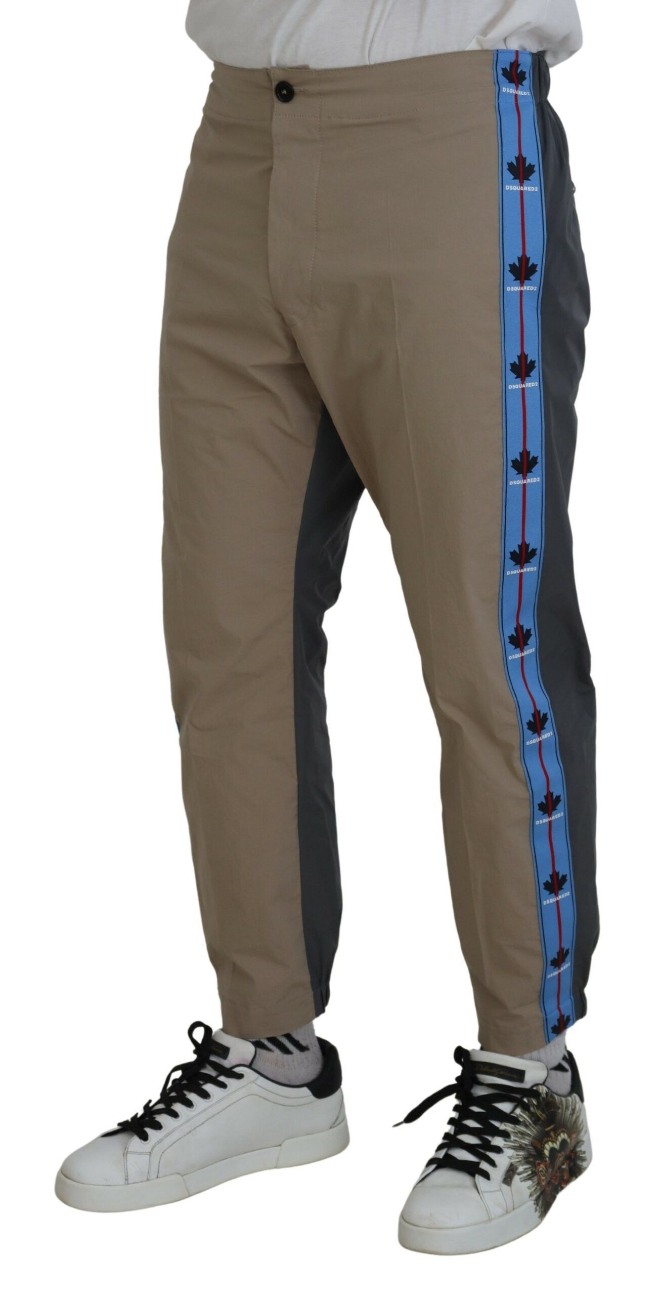 Cotton Gray Two Tone Men Casual Men's Pants (Pre-Owned) - Dsquared² - Modalova