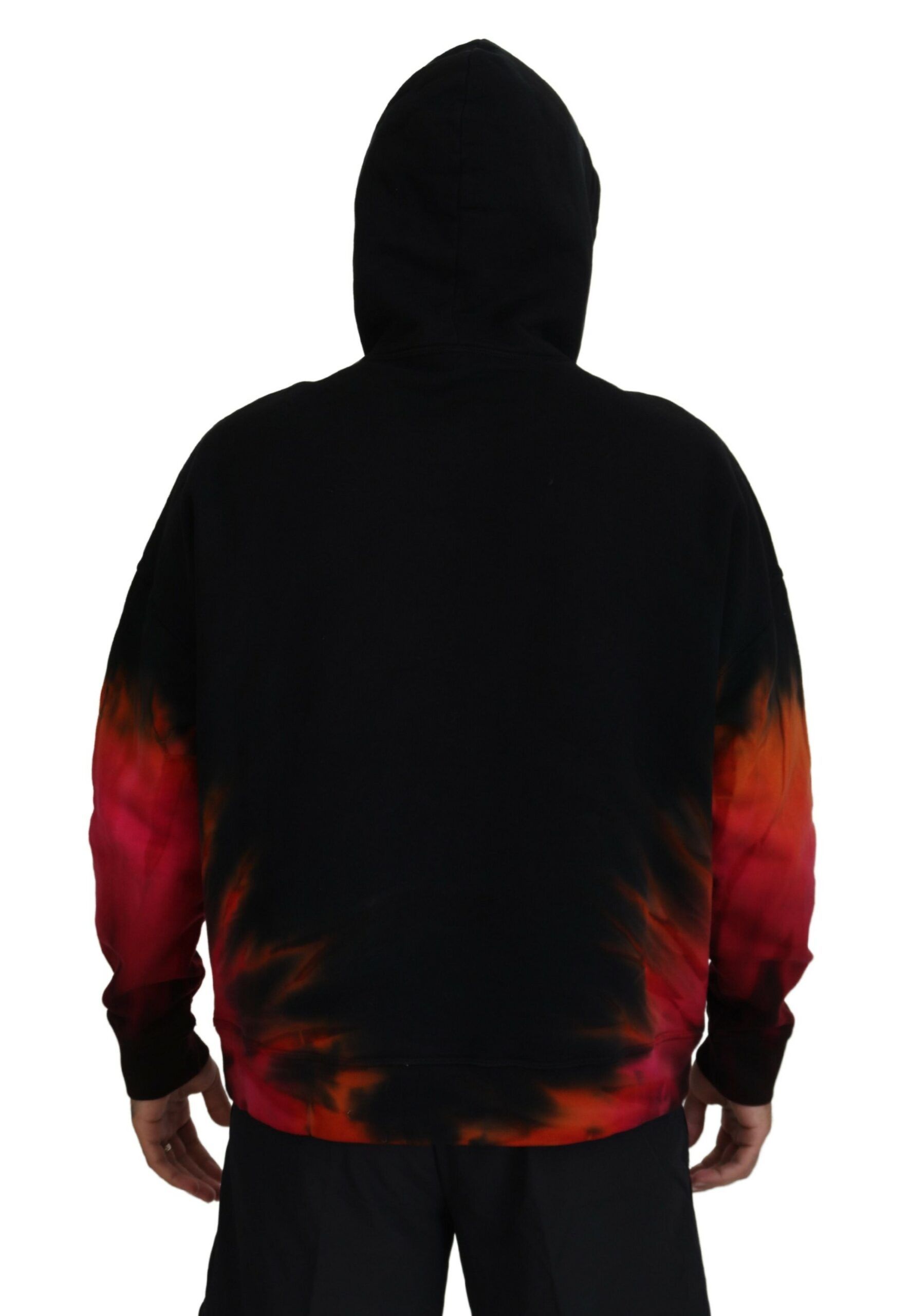 Black Red Cotton Hooded Tie Dye Pullover Men's Sweater (Pre-Owned) - Dsquared² - Modalova