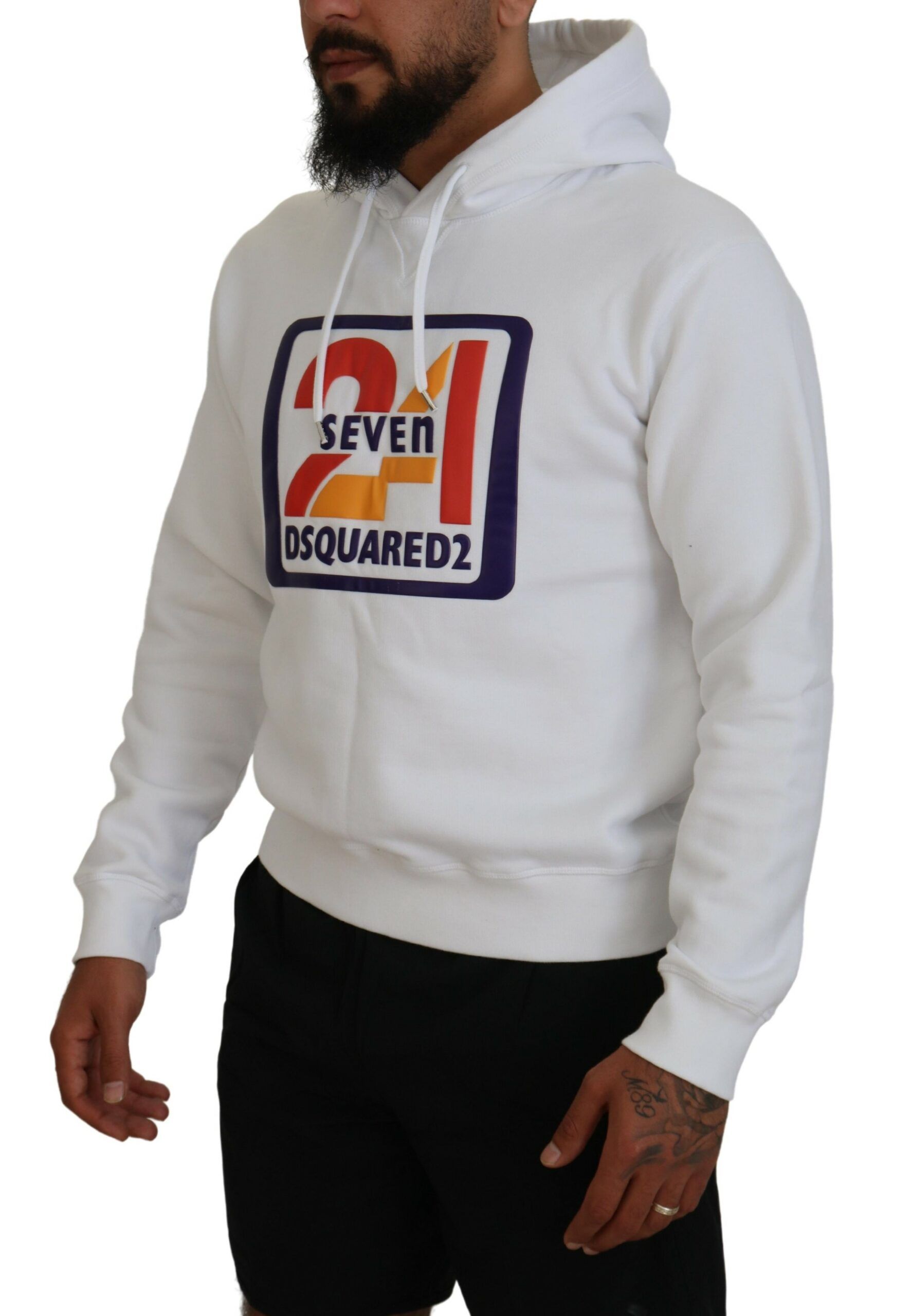Cotton Hooded Printed Men Pullover Men's Sweater (Pre-Owned) - Dsquared² - Modalova