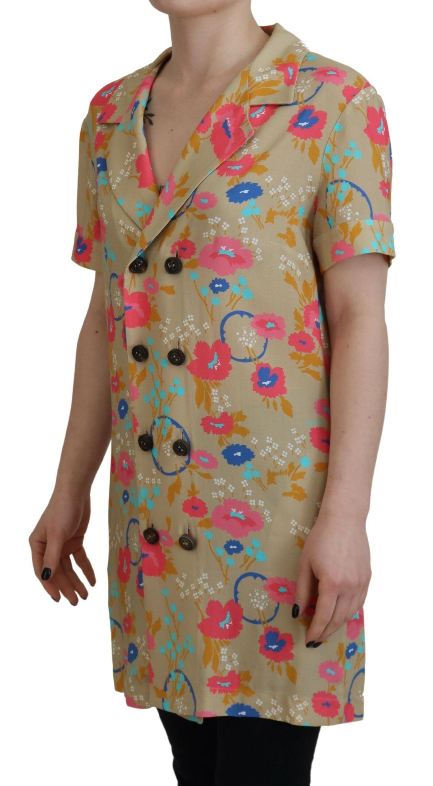 Printed Collared Button Front Long Blouse Women's Top (Pre-Owned) - Dsquared² - Modalova