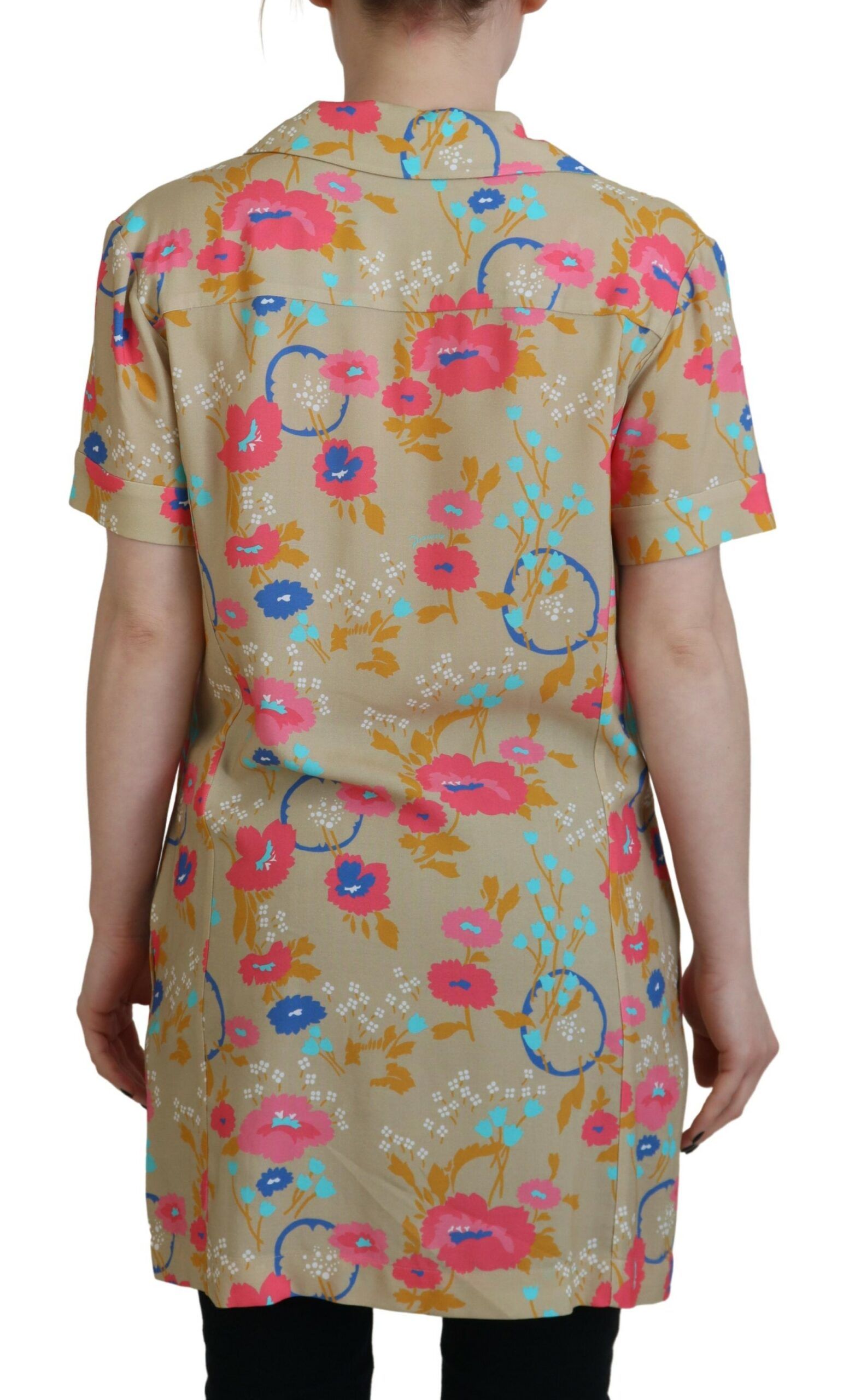 Printed Collared Button Front Long Blouse Women's Top (Pre-Owned) - Dsquared² - Modalova