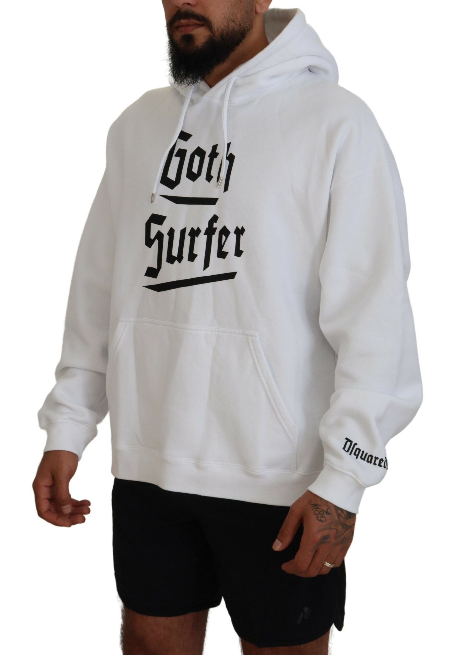 Cotton Hooded Printed Men Pullover Men's Sweater (Pre-Owned) - Dsquared² - Modalova