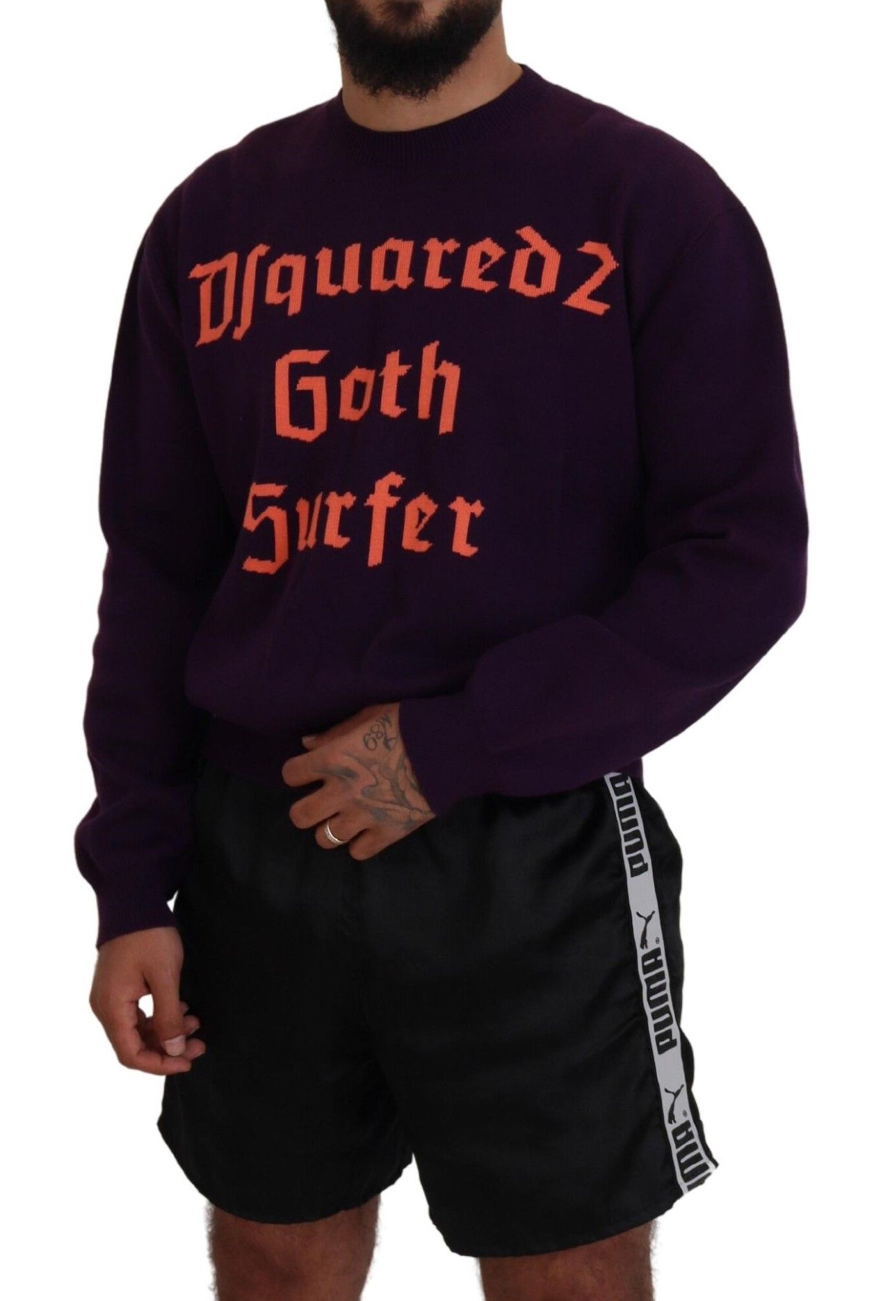 Cotton Printed Men Pullover Men's Sweater (Pre-Owned) - Dsquared² - Modalova