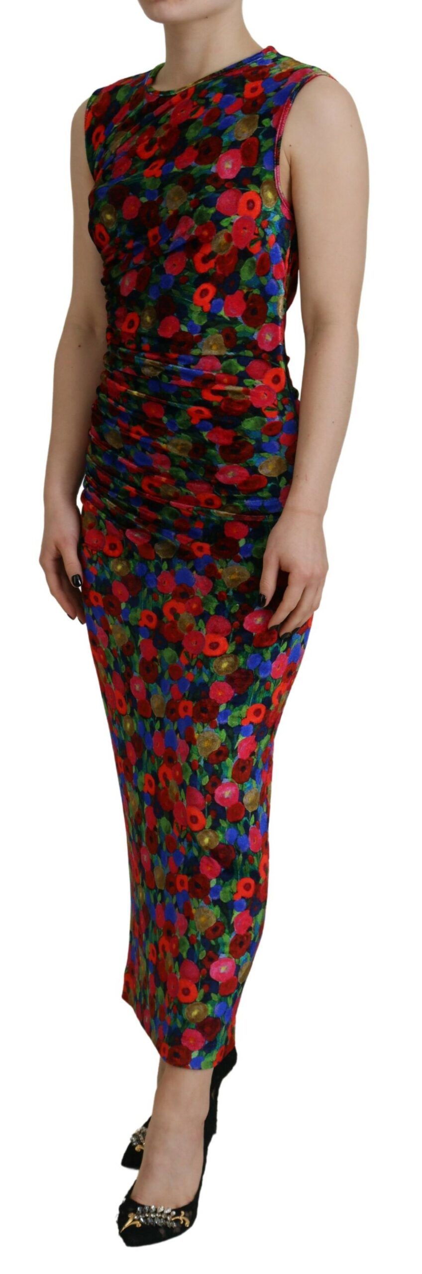 Floral Bodycon Ruched Maxi Women's Dress (Pre-Owned) - Dsquared² - Modalova