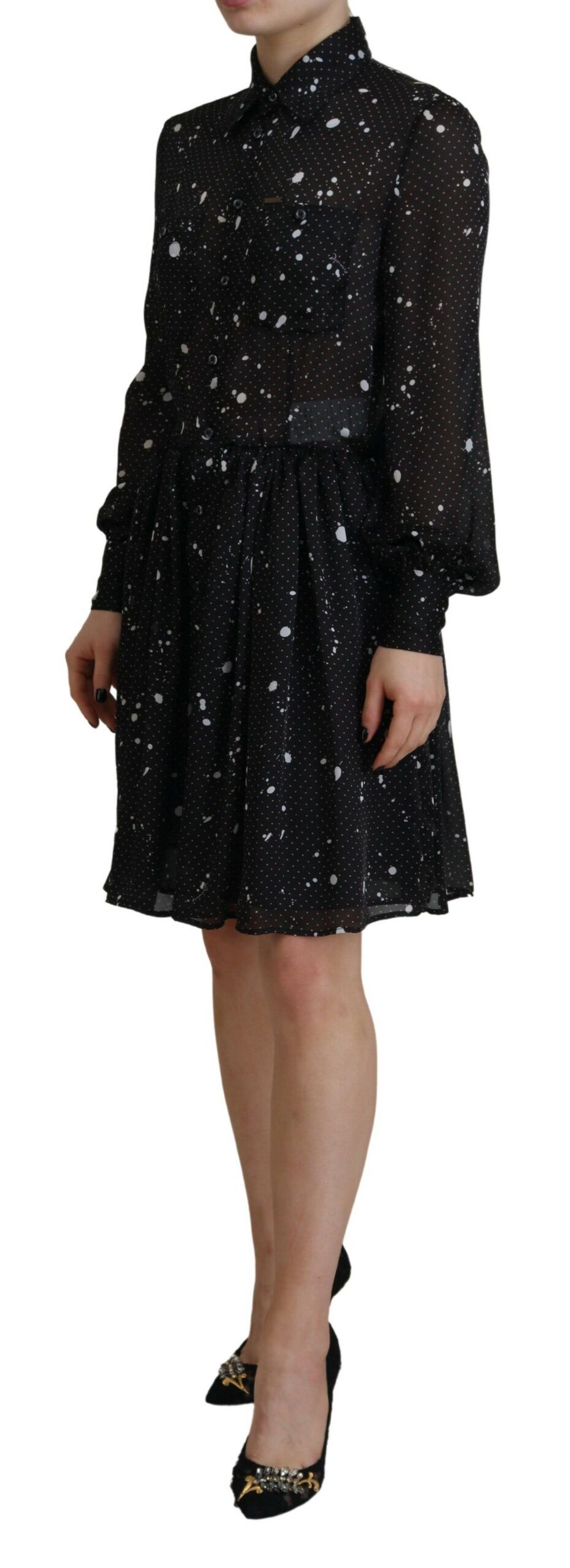 Polka Dot Long Sleeves Button Down Women's Dress (Pre-Owned) - Dsquared² - Modalova